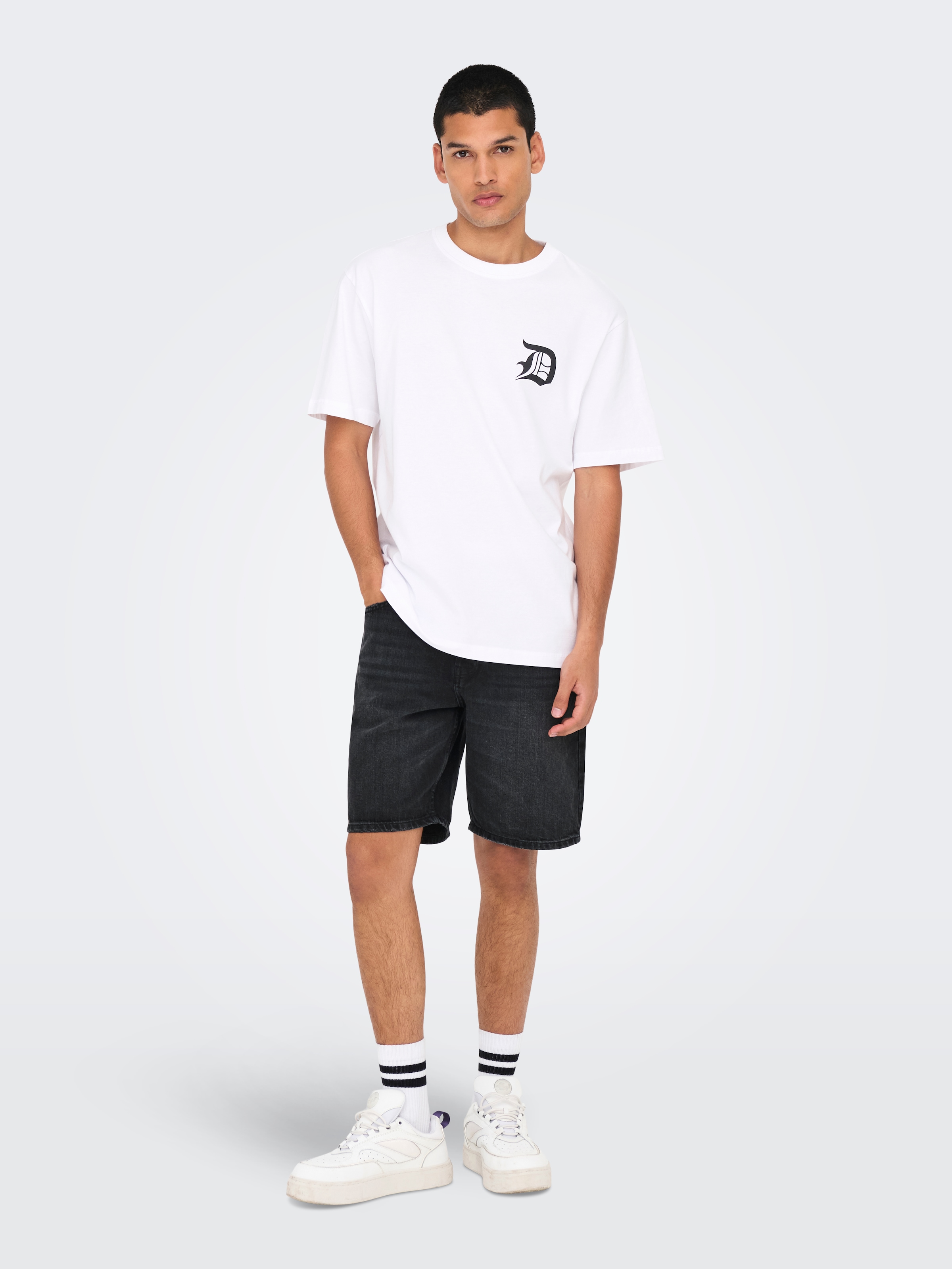 ONLY & SONS Shorts »ONSEDGE BLACK 2047 TAI DNM SHORTS«