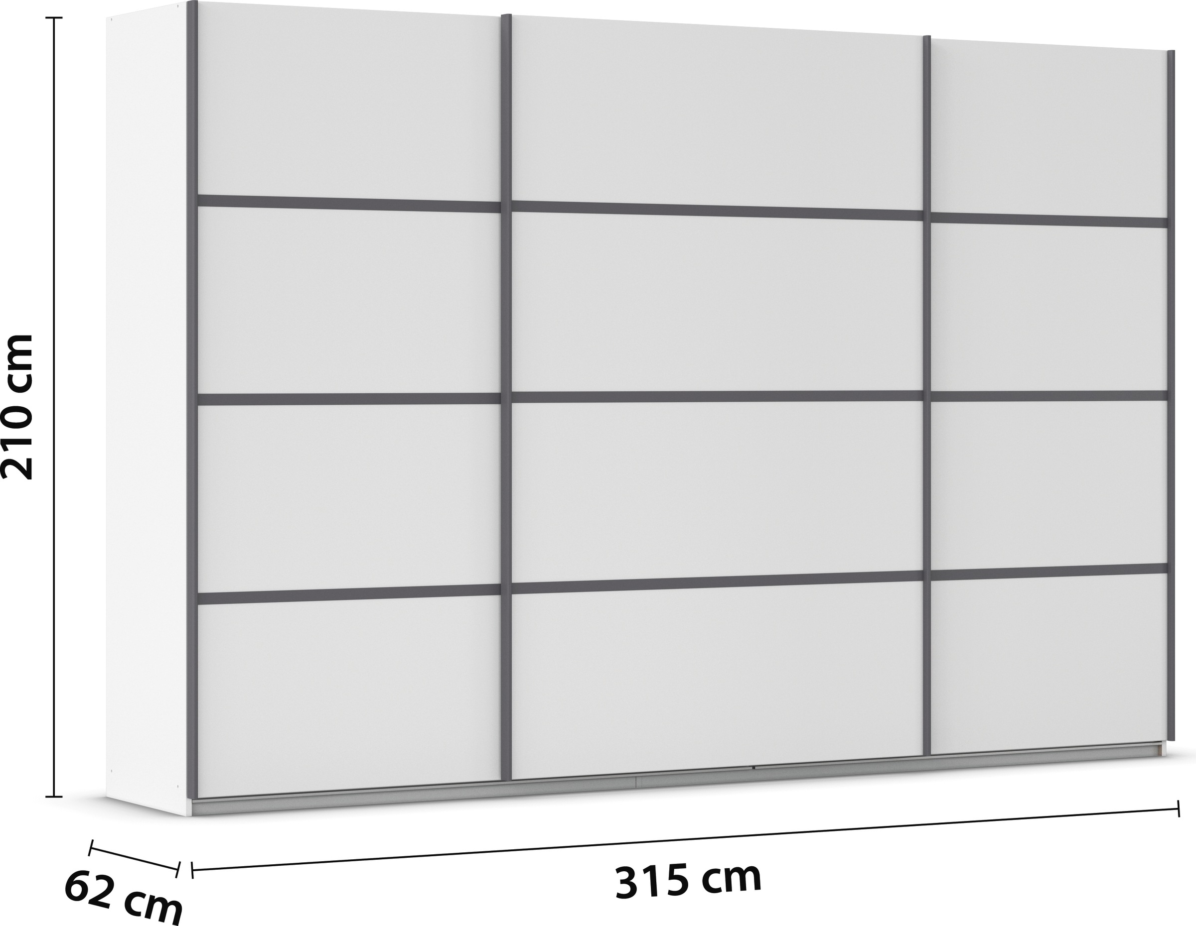 rauch Kleiderschrank »Schwebetürenschrank OTTO´s Choice Garderobe Schrank TOP ANGEBOT Avola«, (in 3 verschiedenen Ausstattungen BASIC/CLASSIC/PREMIUM), mit eleganten Zierleisten in Chrom, Schwarz oder Weiß MADE IN GERMANY