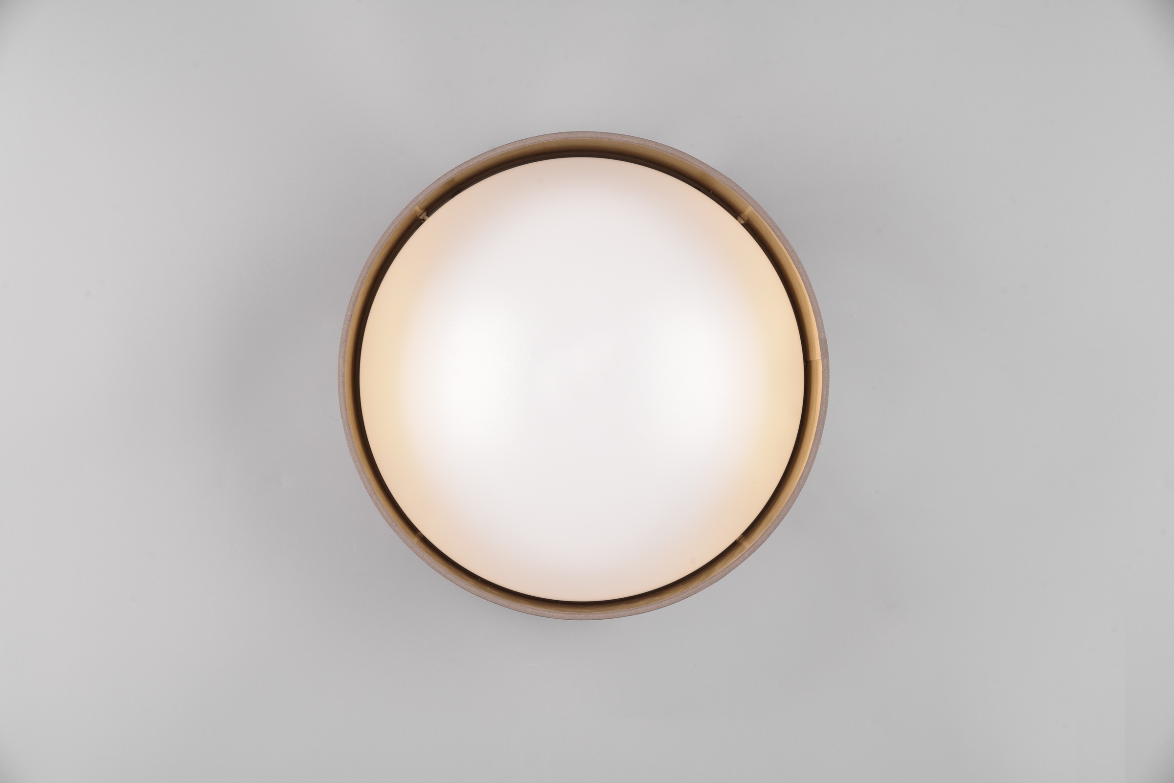 REALITY Leuchten LED Deckenleuchte »LOCARNO, runde LED Deckenlampe mit Stoffschirm, Ø 30 cm Höhe 11 cm«, 1 flammig, Leuchtmittel LED-Board | LED fest integriert, 12W LED warmweiß 3000 K, 1160 Lumen, Wohnzimmer Schlafzimmer Licht