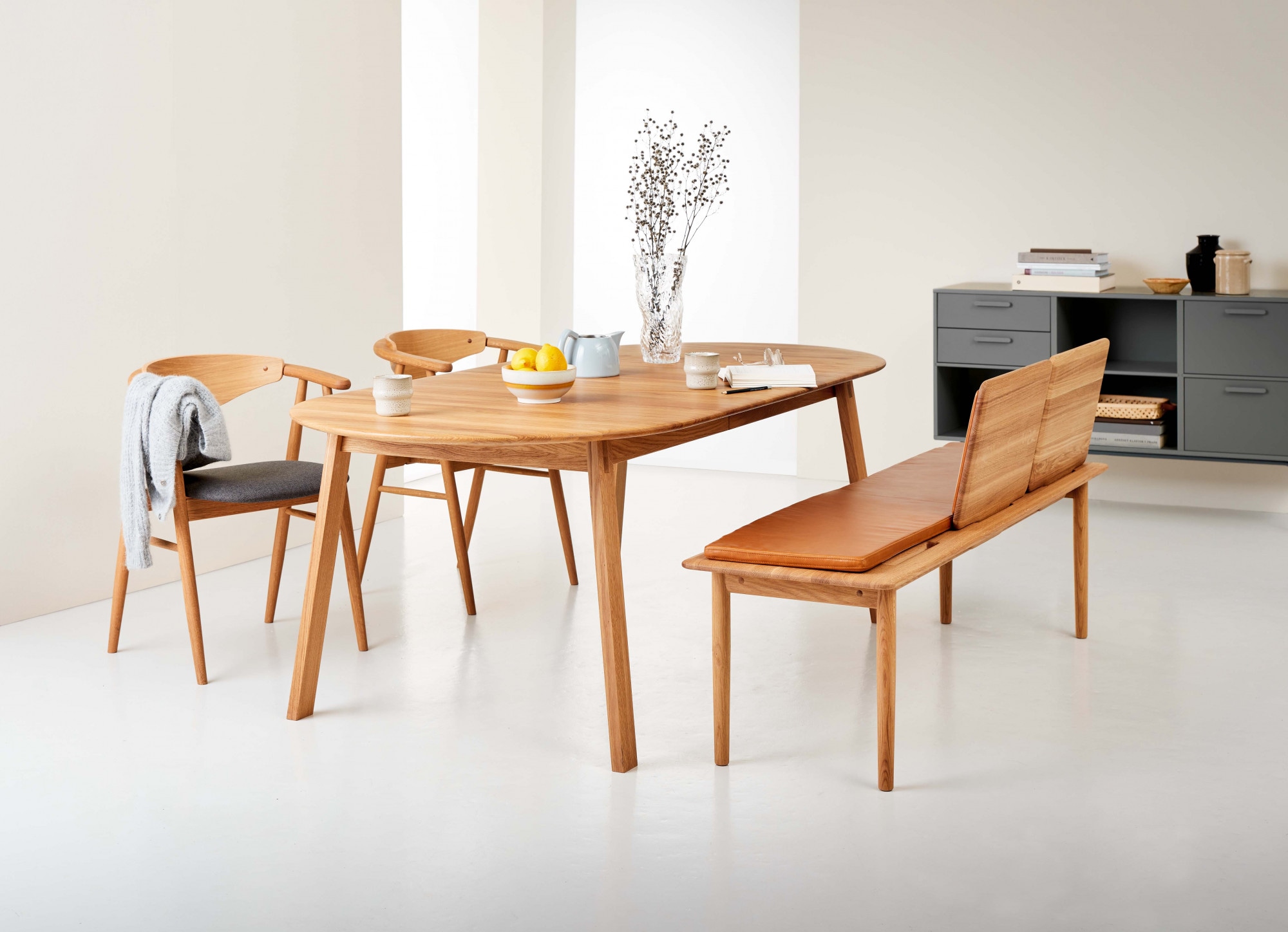 Hammel Furniture Esstisch »Findahl by Hammel Amalfi Designtisch«, 220x100 cm, aus massivem Eichenholz, mit Verlängerungsfunktion