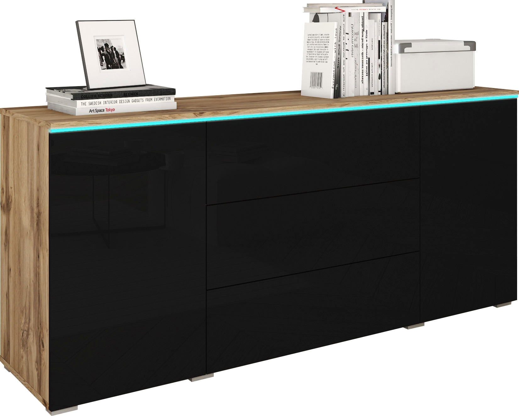 INOSIGN Sideboard »VERA«, moderne grifflose Kommode Breite 150 cm, Einlegeböden verstellbar