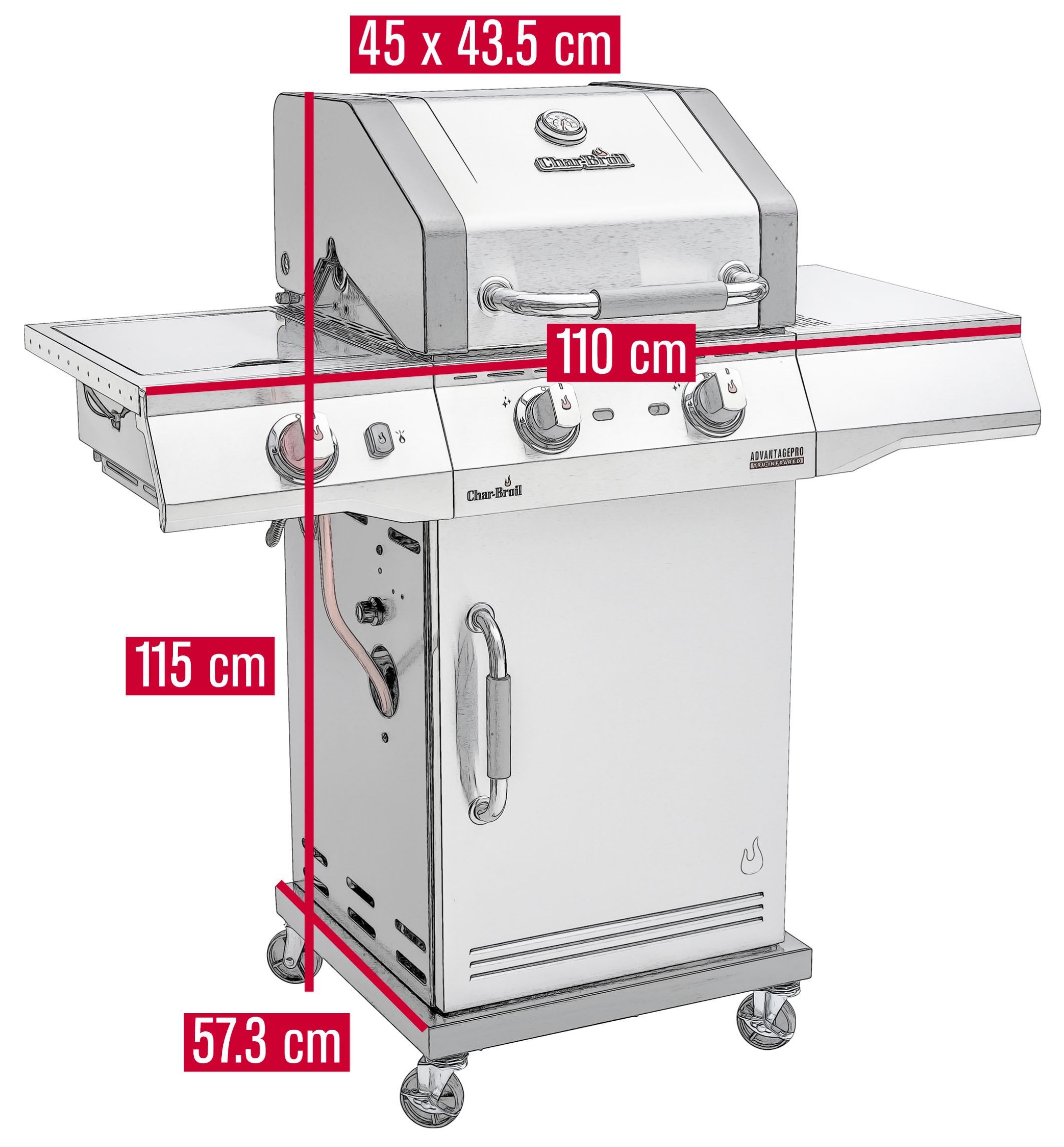 9. Bild von Char-Broil Gasgrill »Advantage PRO S 2«, 50 mb, mit 900°C Hochleistungs-Sear-Brenner und Komfortausstattung