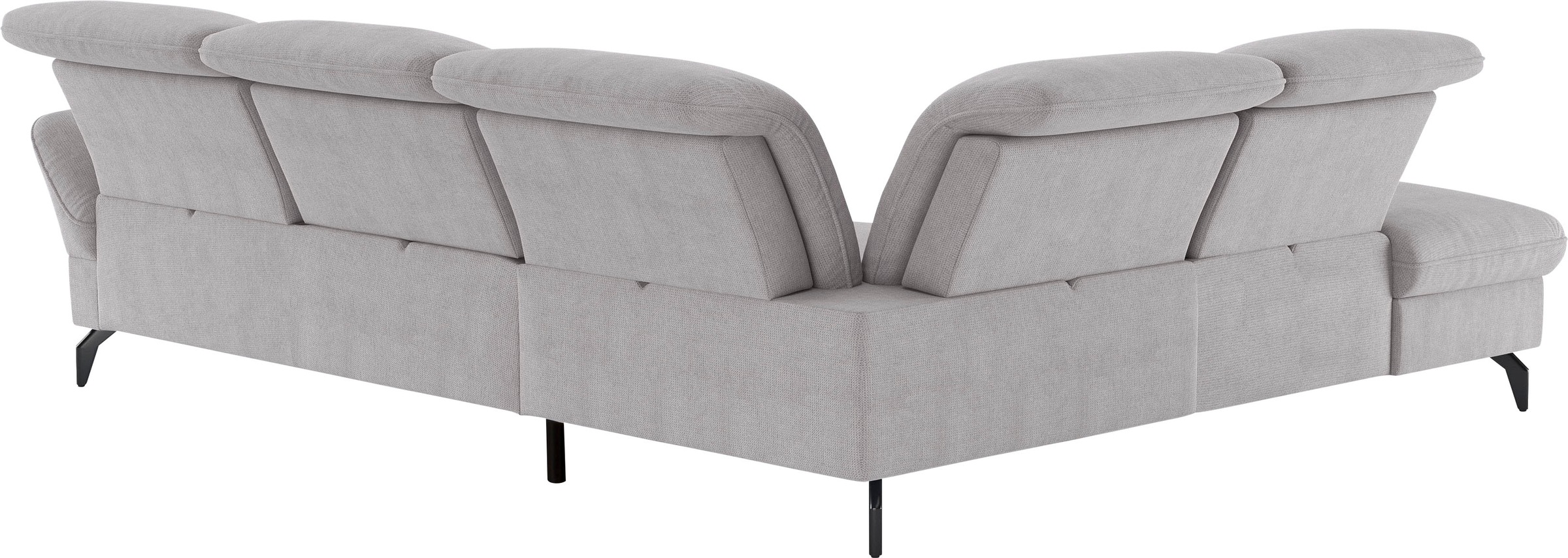 sit&more Ecksofa »Leandro L-Form«, Wahlweise mit Bett-, Kopfteil - und Armlehnfunktion, sowie Stauraum
