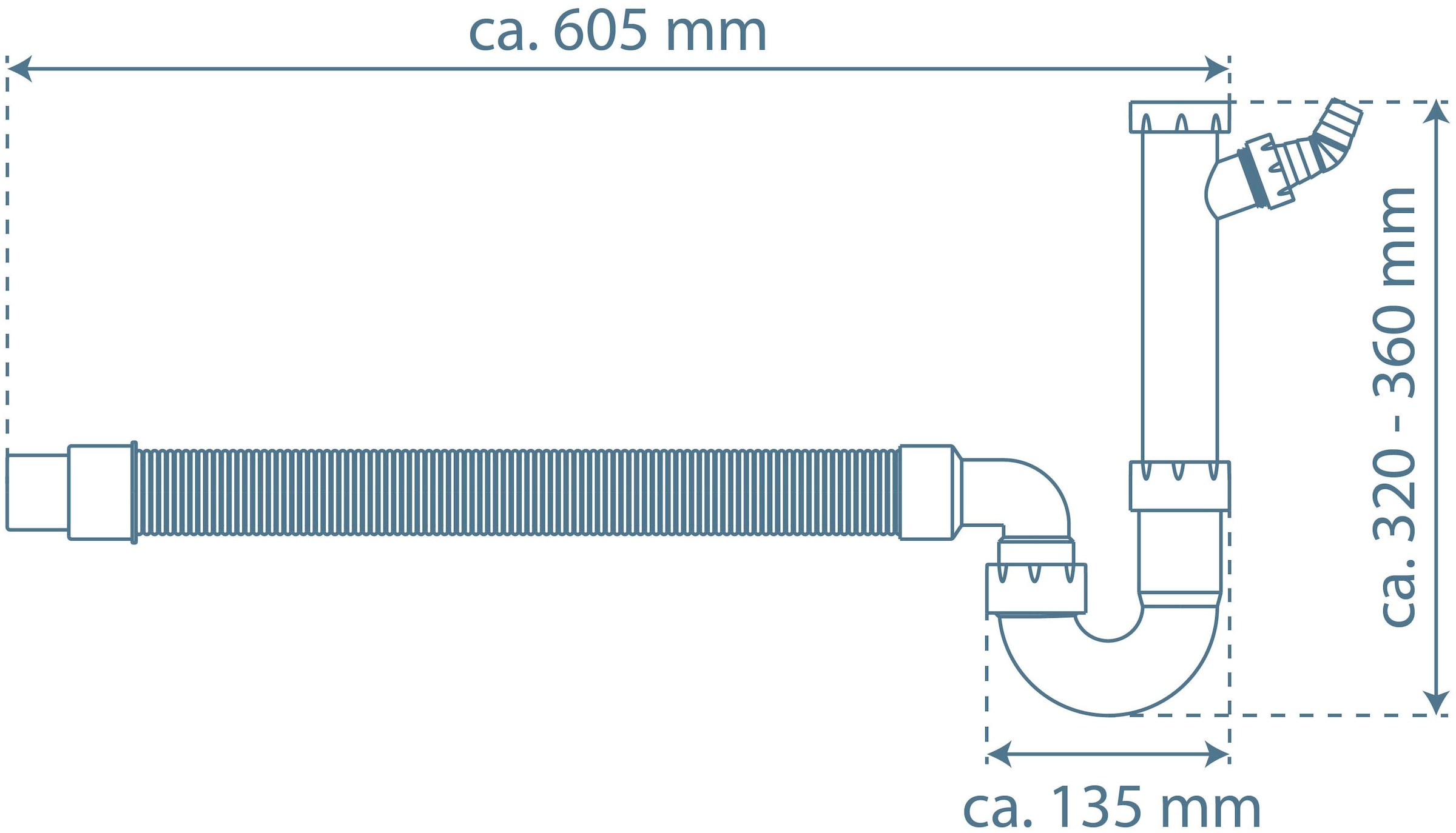 Schütte Siphon »KS Spültisch-Röhrensiphon« 1 1/2"IG
