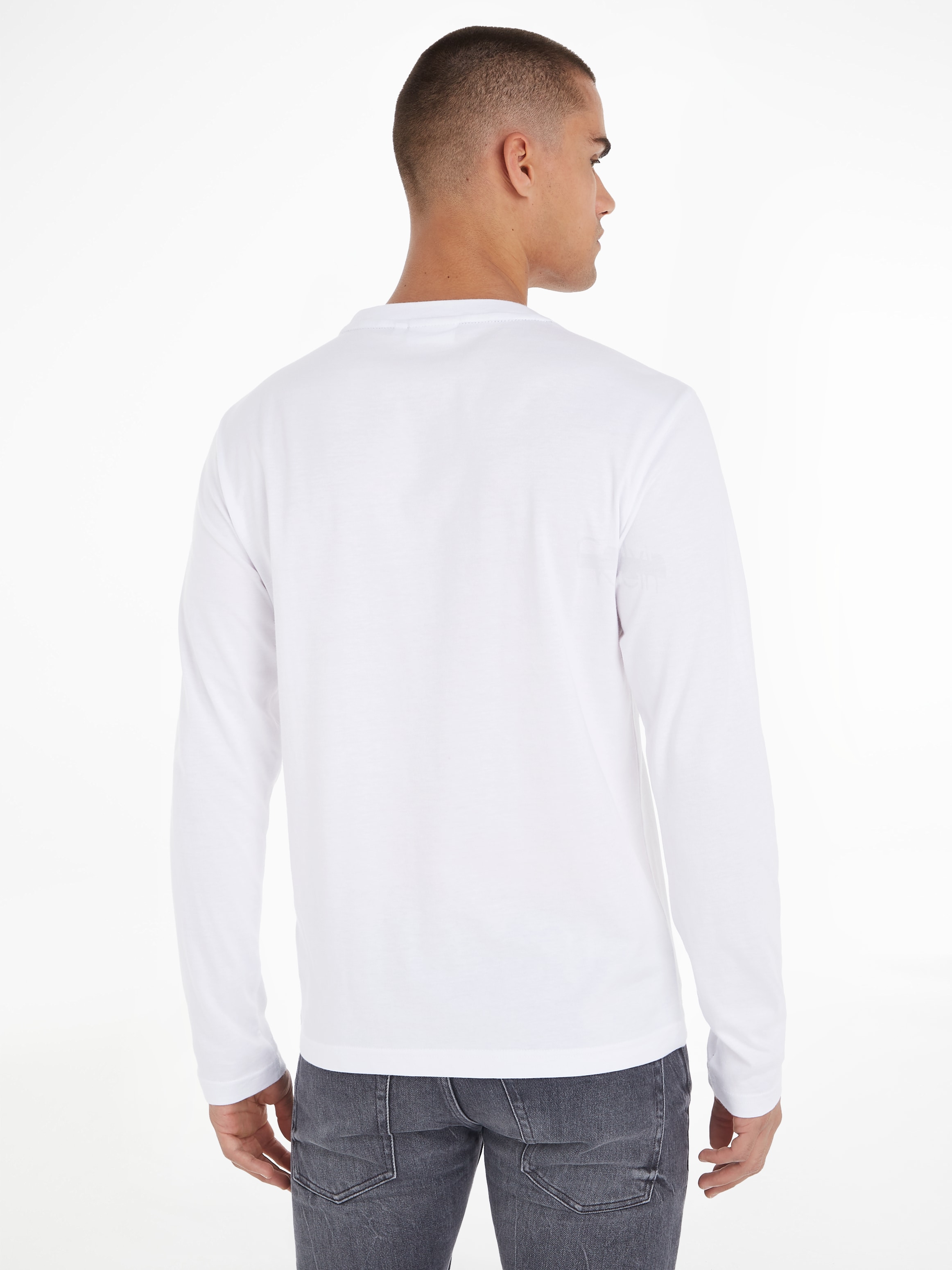Calvin Klein Langarmshirt »CUT THROUGH LOGO LS T-SHIRT«