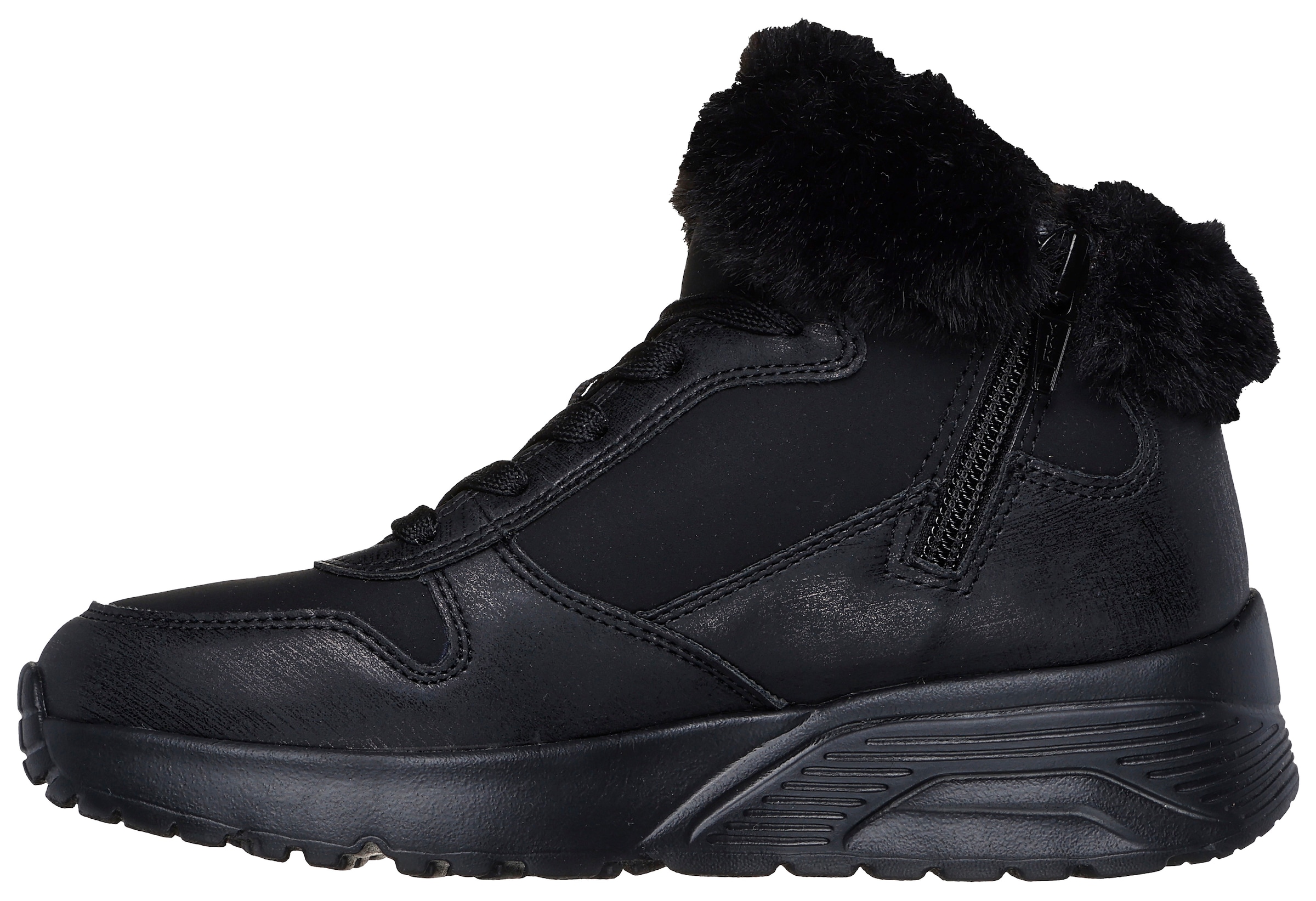 Skechers Sneaker »Uno Lite - Comfurt Collar«, Schnürboots, Winterstiefel, High Top Sneaker mit wärmendem Futter