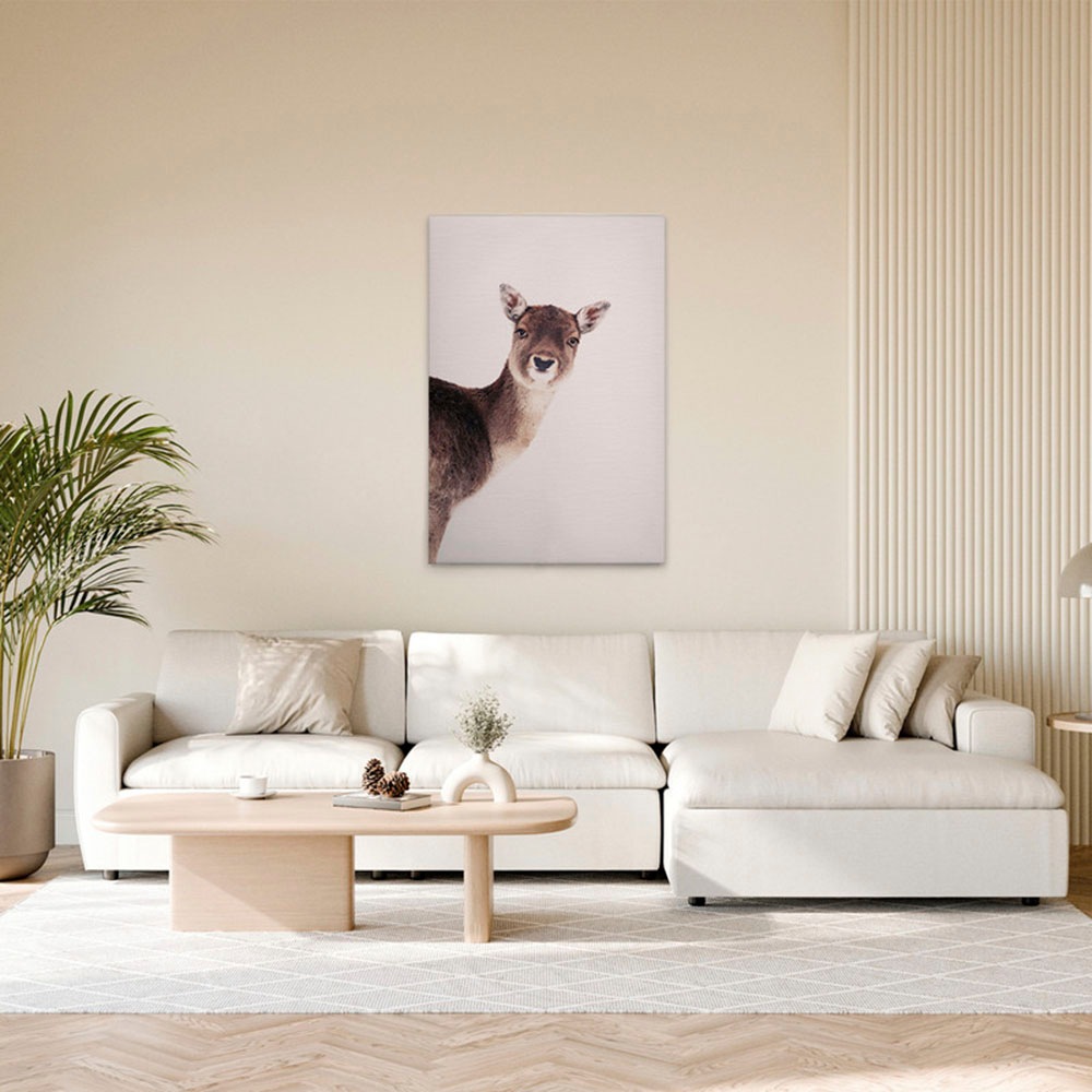 A.S. Création Leinwandbild »Deer Rose - Wandbild Beige Braun Creme Keilrahm günstig online kaufen