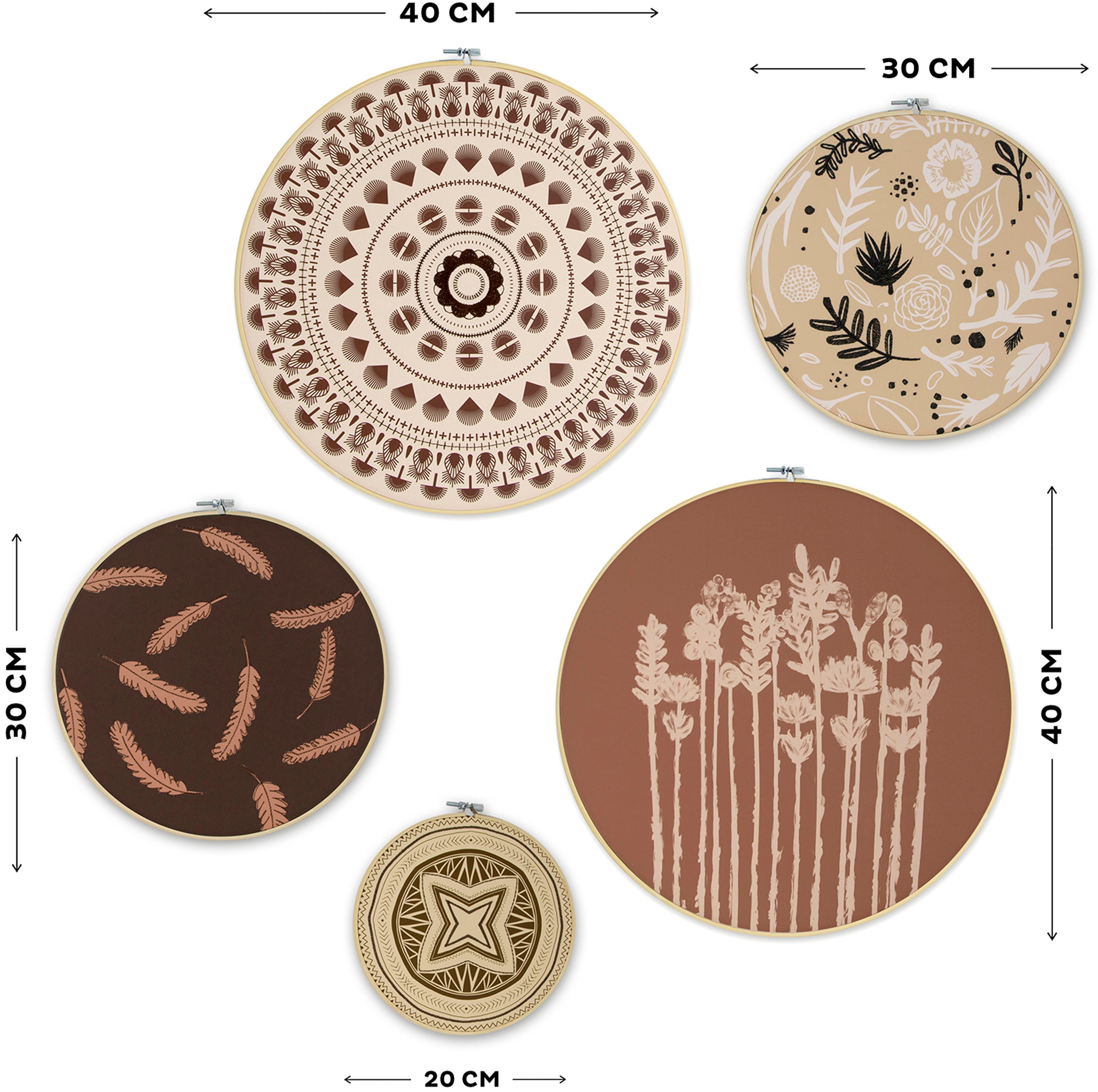 Art for the home Mehrteilige Bilder »Art for the Home Ibiza Vibes Wanddeko Set of 5«, (Set, 5 St.)