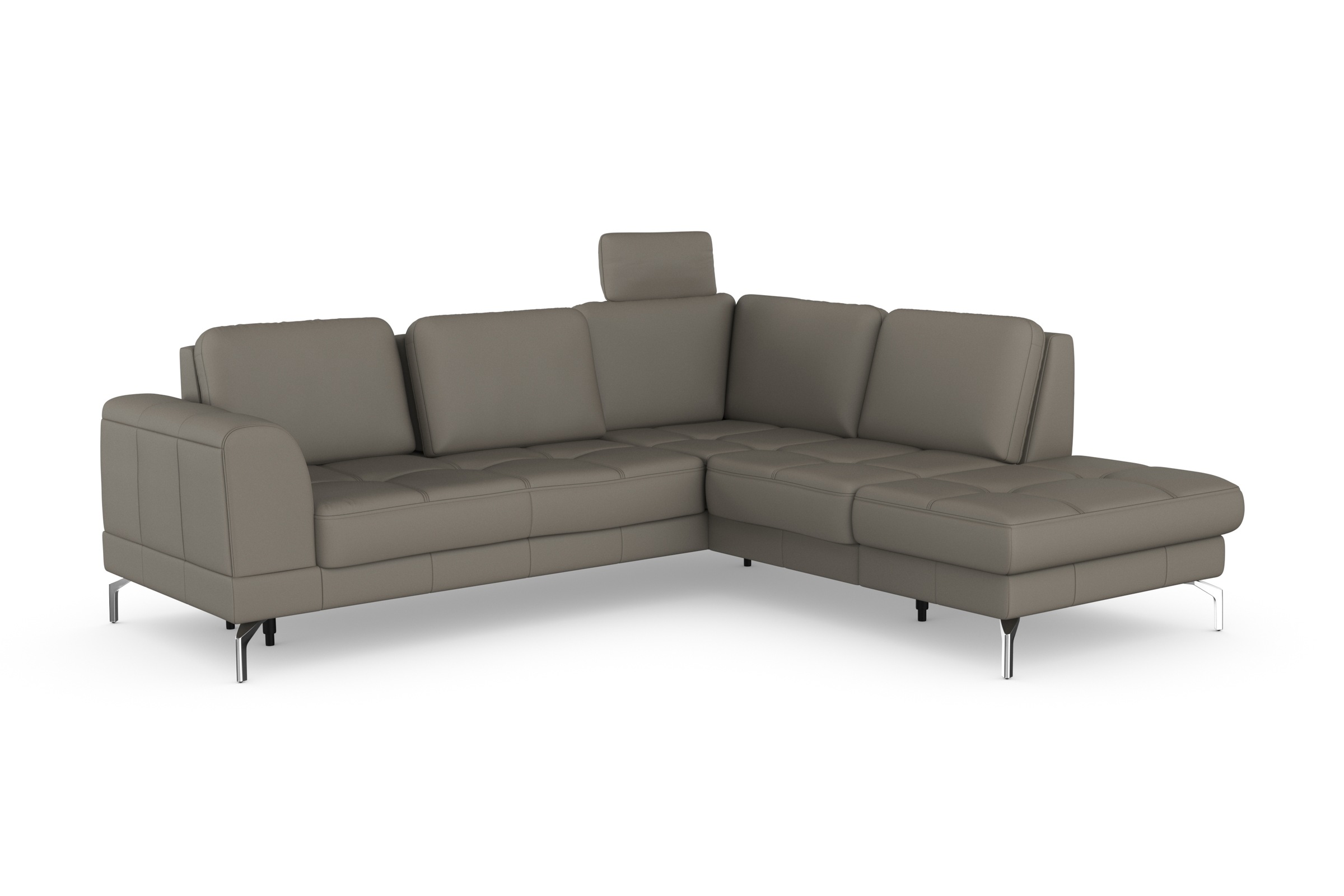 sit&more Ecksofa »Bendigo L-Form«, inklusive Sitztiefenverstellung, Bodenfreiheit 15 cm, in 2 Fußfarben