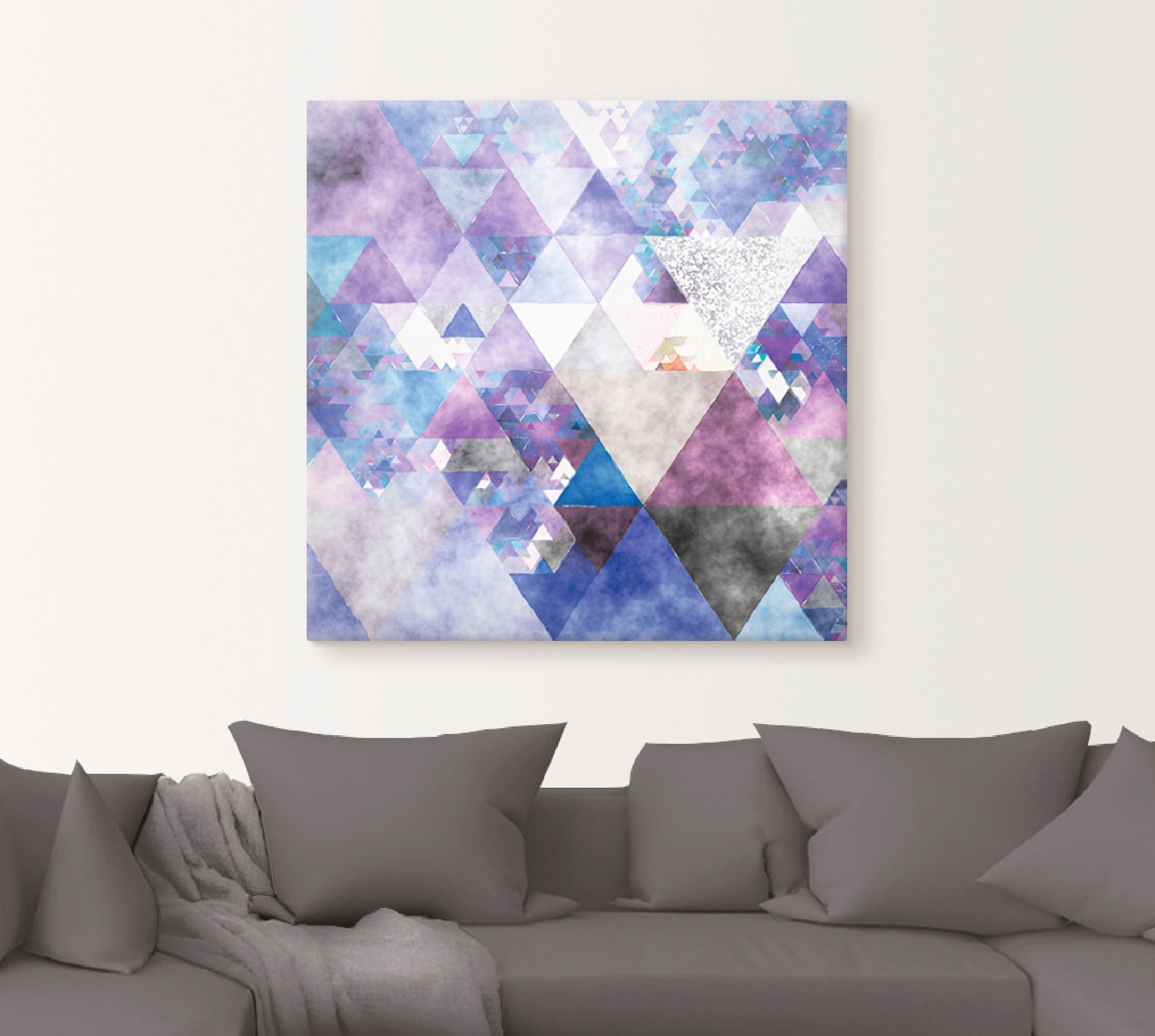 Artland Wandbild »Dreiecke«, Muster, (1 St.), als Leinwandbild, Poster in v günstig online kaufen