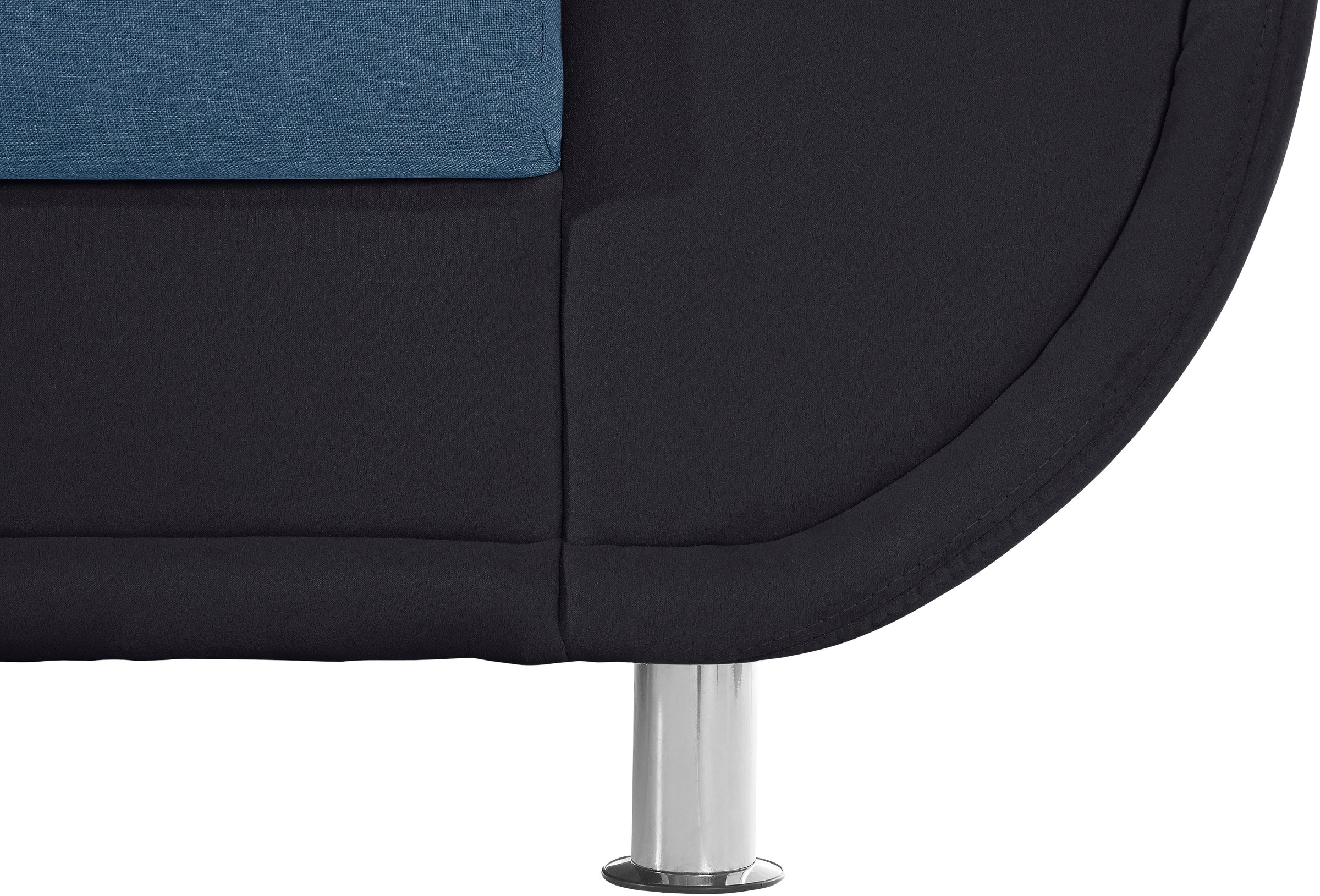 TRENDMANUFAKTUR Ecksofa »Rondo 3, zeitlos und bequem, Materialmix, breite Armlehnen, L-Form« wahlweise mit Federkern für mehr Komfort, wahlweise mit Bettfunktion