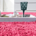 Paco Home Hochflor-Teppich »Sky 250«, rund, 35 mm Höhe, gewebt, Uni Farben, intensive Farbbrillanz, ideal im Wohnzimmer & Schlafzimmer
