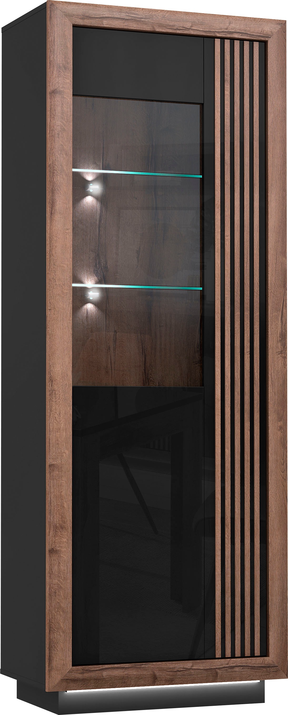 FORTE Highboard »Savona«, Höhe 197 cm, inkl. Lichtleiste im Sockel