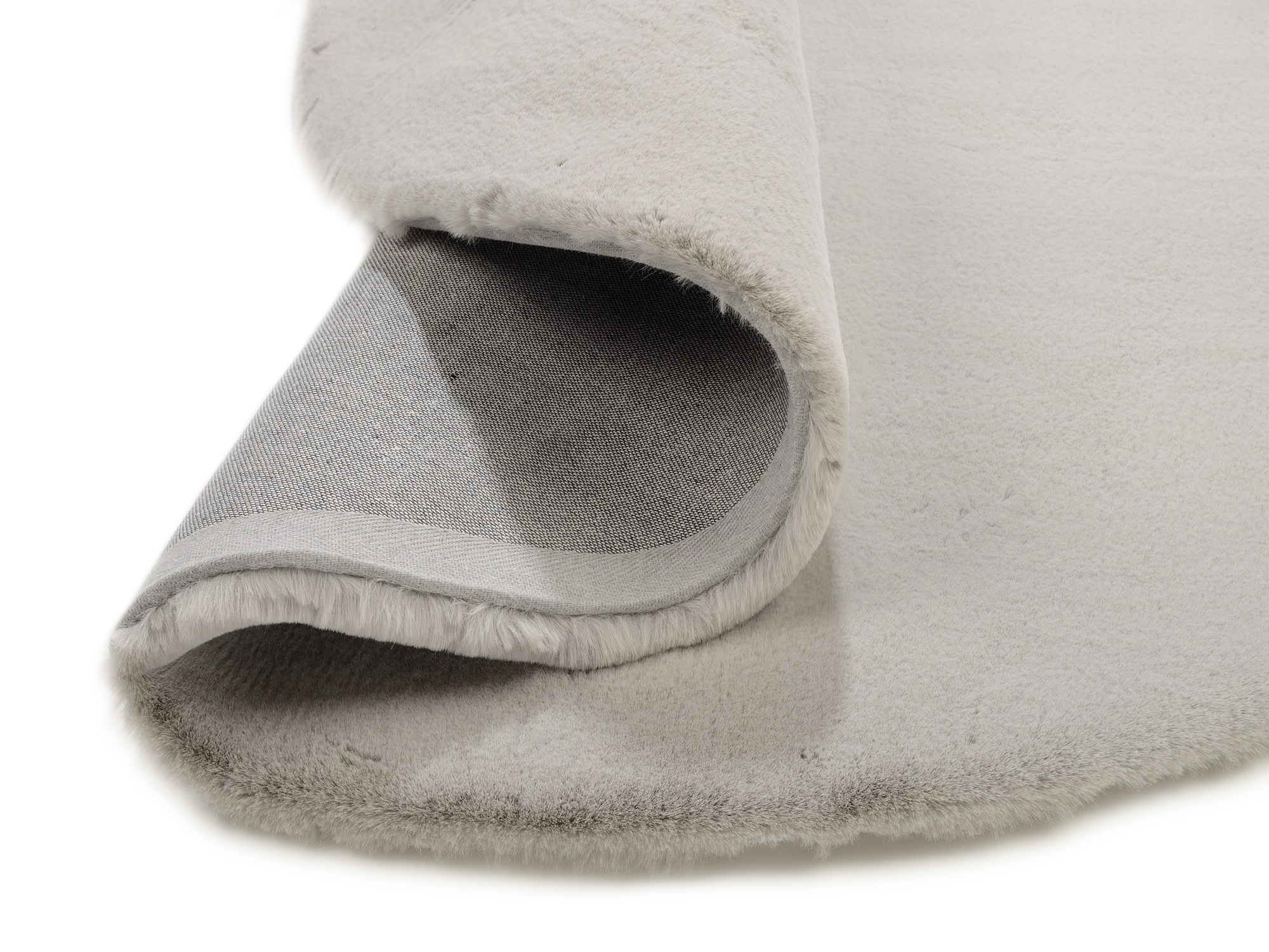 OCI DIE TEPPICHMARKE Teppich »ALISSA«, rund, 38 mm Höhe, Kuschelig weicher Flor, Kaninchen Fell Haptik, getuftet