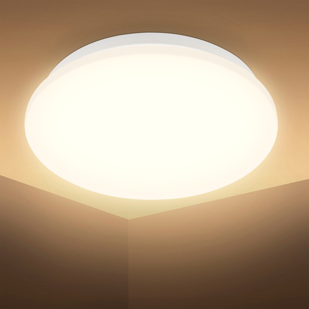 B.K.Licht LED Deckenleuchte »BK_DL1581 LED Bad Deckenleuchte mit Mikrowellensensor«, 1 flammig-flammig