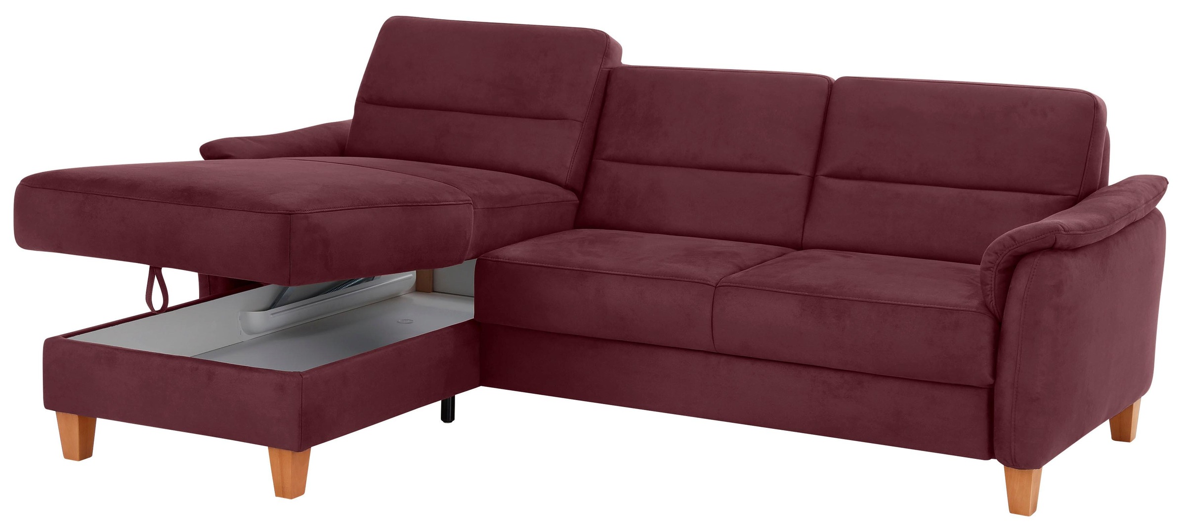 Home affaire Ecksofa »Palmera L-Form, B: 244 cm«, optional Bettfunktion & Bettkasten, Federkern
