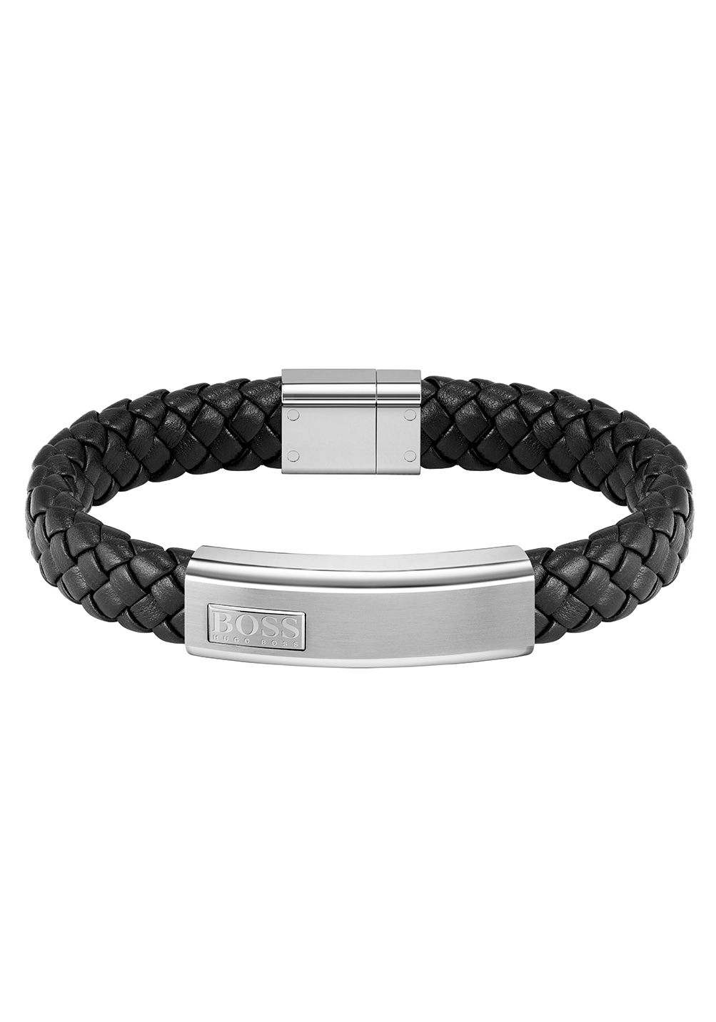 Armband »Schmuck Edelstahl Armschmuck Lederarmband LANDER«, mit Zirkonia (synth.)