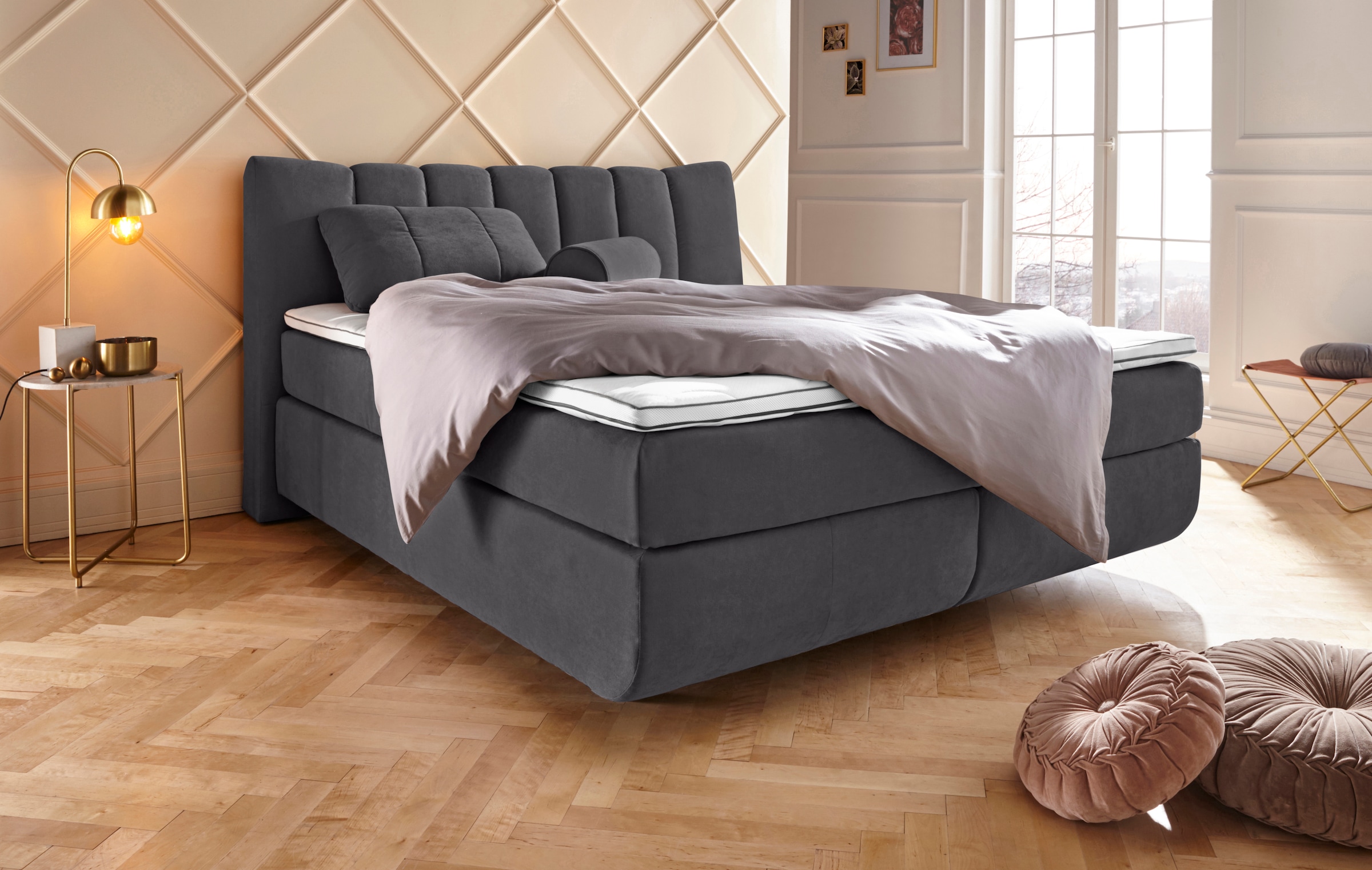 Home affaire Boxspringbett »Océane« Bodenfrei- wirkt freischwebend, verschi günstig online kaufen