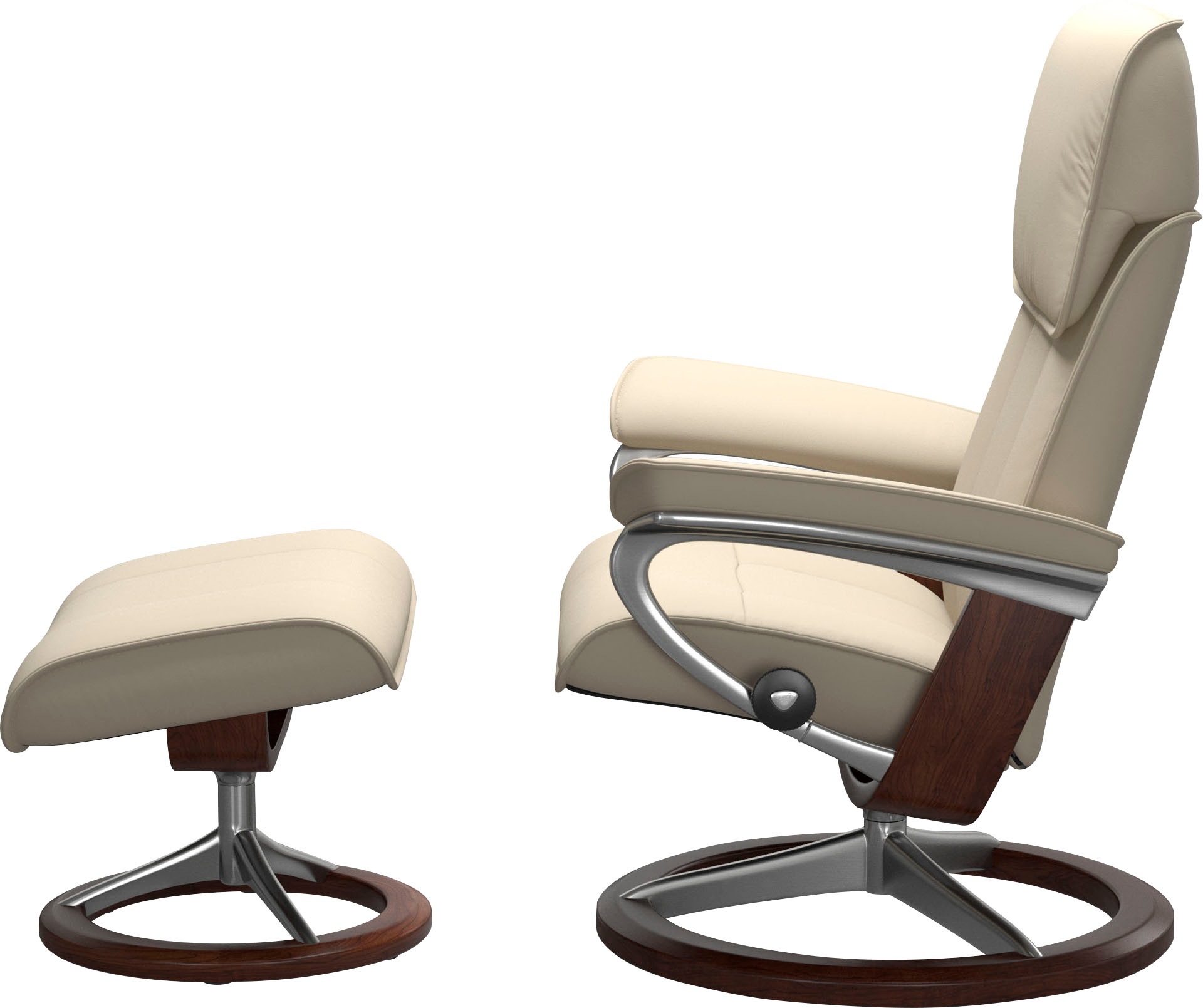 Stressless® Relaxsessel »Admiral«, (Set, Relaxsessel inkl. Hocker), mit  Signature Base, Größe M & L, Gestell Braun auf Rechnung bestellen