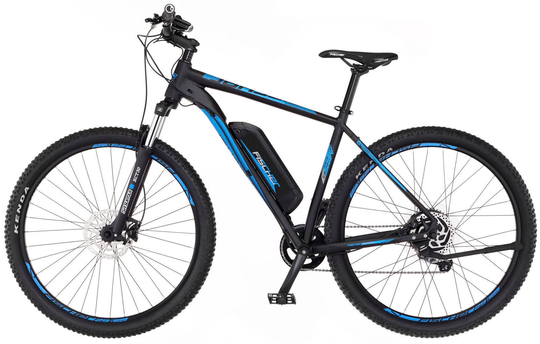 FISCHER Fahrrad E-Bike »MONTIS EM 1724.1 557«, 10 Gang, Shimano, Deora, Heckmotor 250 W, Pedelec, Elektrofahrrad für Damen u. Herren, MTB