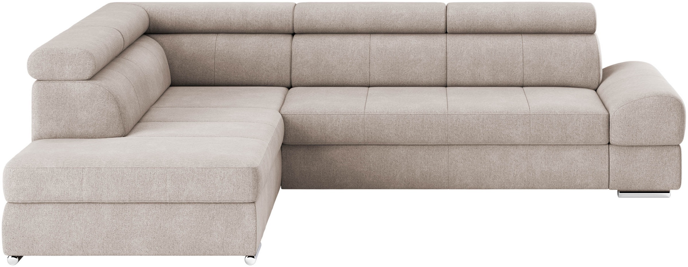 sit&more Ecksofa »Broadway L-Form«, mit verstellbaren Kopfteilen, wahlweise mit Bettfunktion
