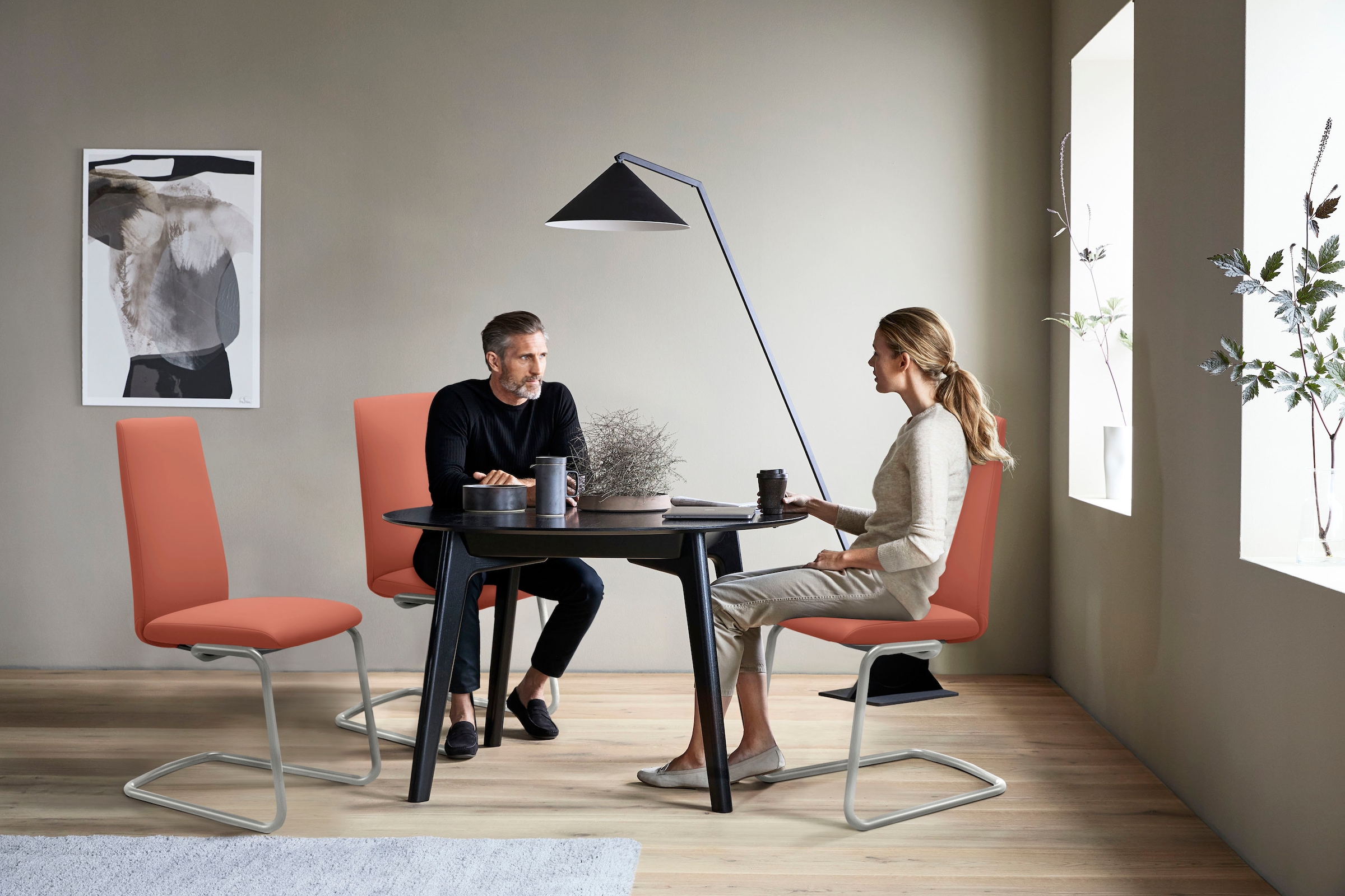 Stressless® Polsterstuhl »Laurel«, Leder PALOMA, High Back, Größe L, mit Beinen aus Stahl in Chrom matt