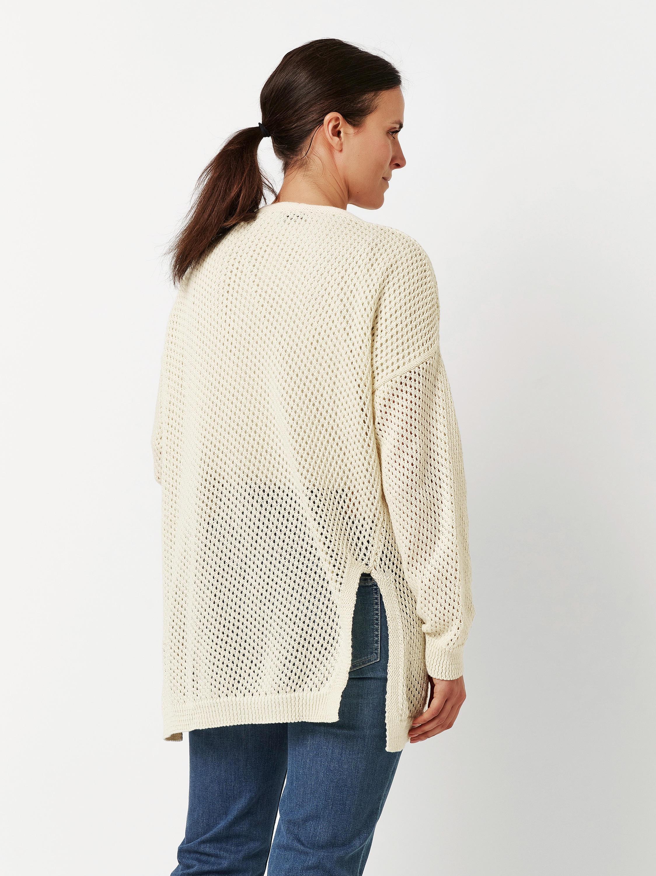 TONI Cardigan »Hilla«, in offener Form aus Lochstrick