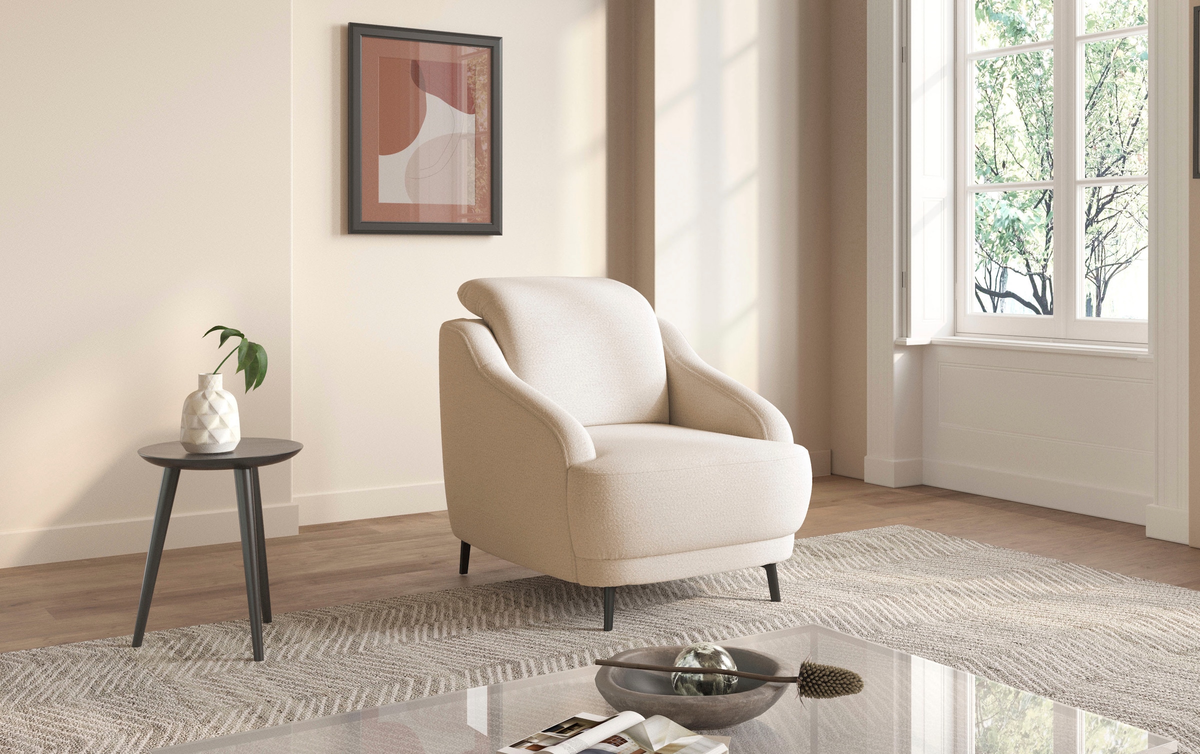 sit&more Sessel »Blues«, (1 St.), mit Metallfüßen, schwarz-matt günstig online kaufen