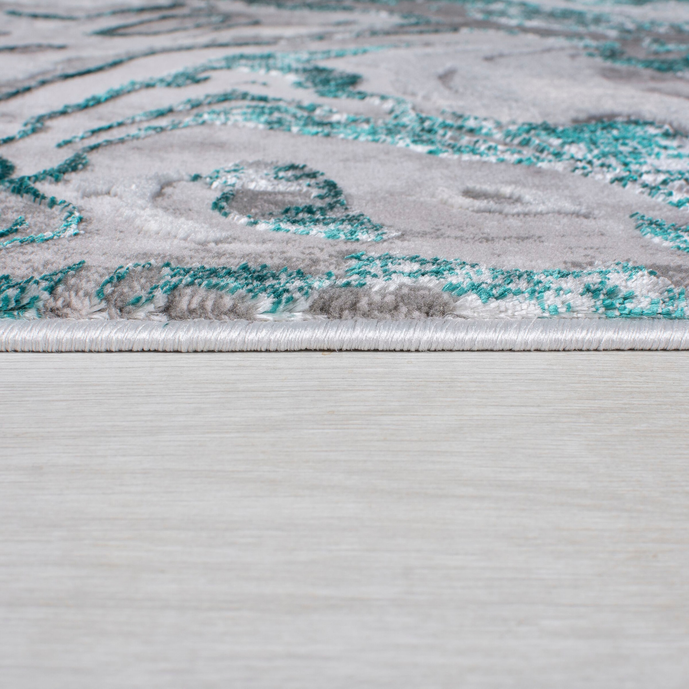 FLAIR RUGS Teppich »Marbled«, rechteckig, 12 mm Höhe, dezenter Glanz, mehrfarbig, modernes Marmor-Design