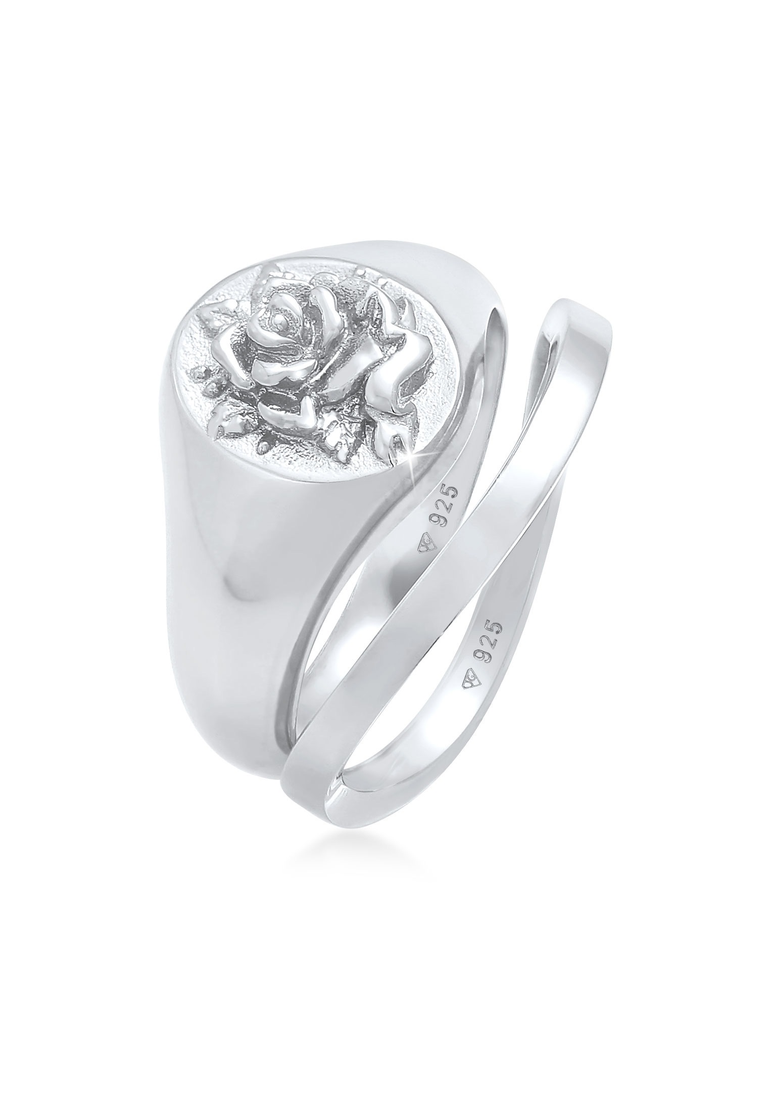 kaufen Fingerring online 2er Rose Ring Silber« »Siegelring 925 Elli Basic Set