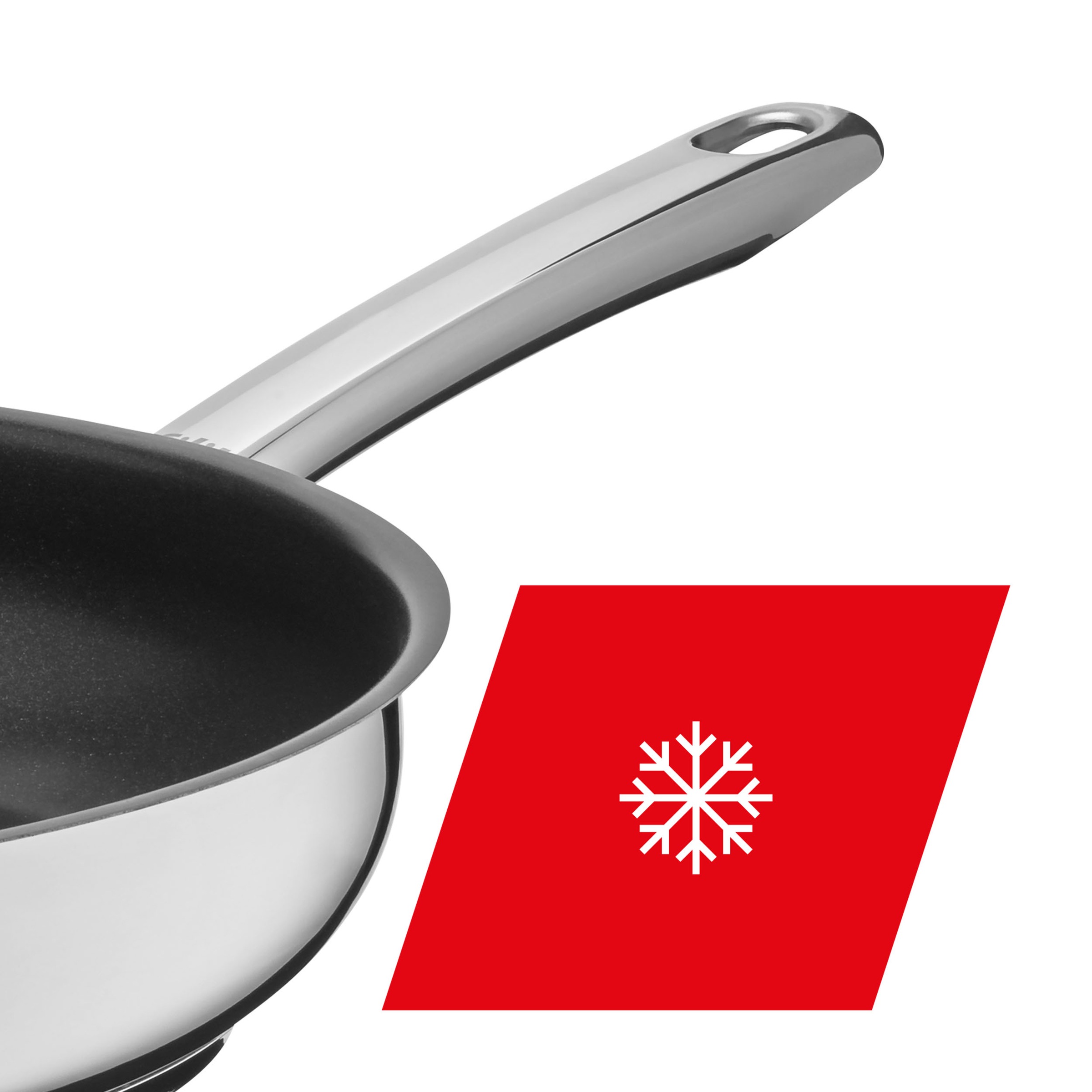 Silit Pfannen-Set »Calabria«, Edelstahl 18/10, (Set, 2 tlg., Stielpfanne 24 cm und 28 cm), Silitan Antihaftversiegelung, polierter Edelstahl, induktionsgeeignet