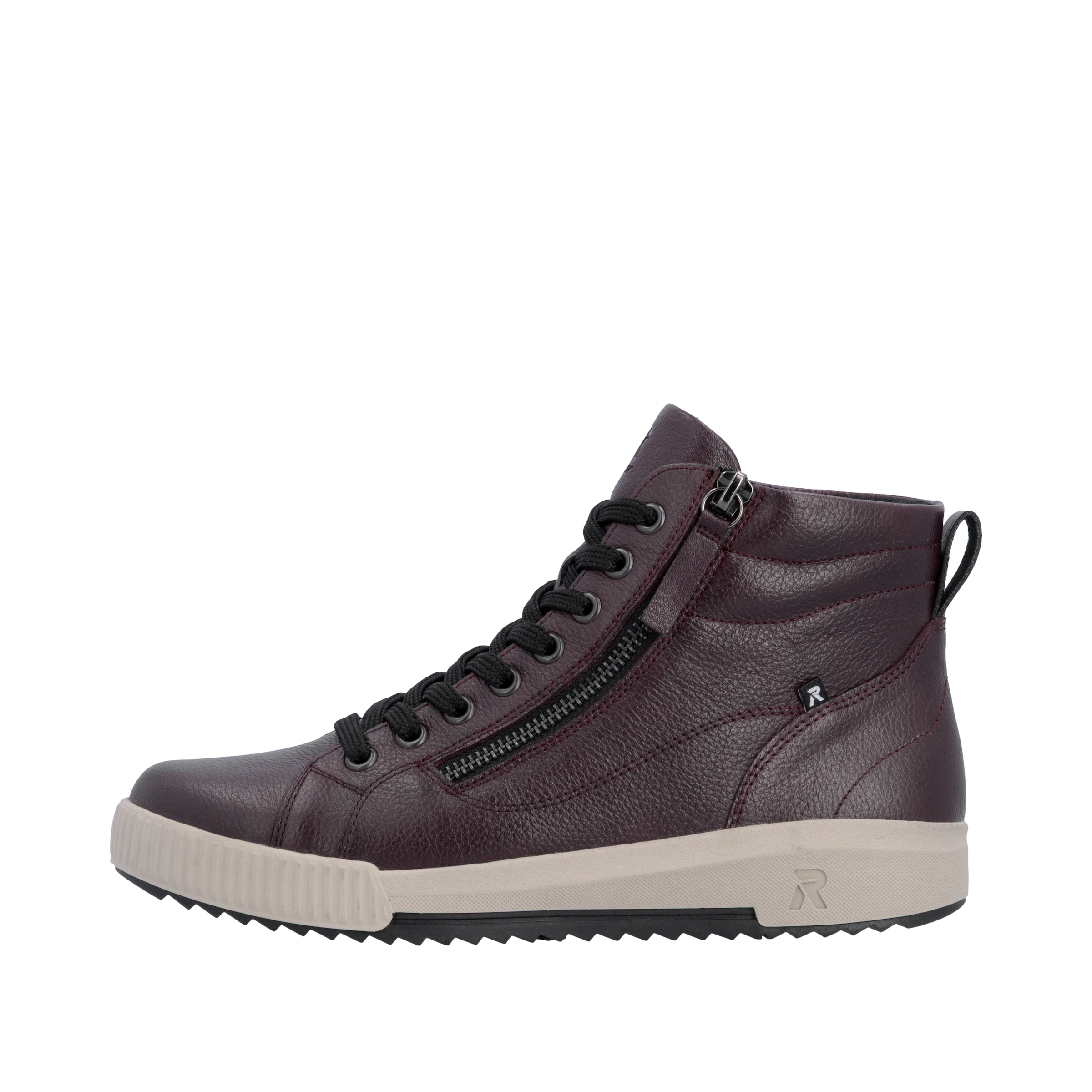 RIEKER Sport Schnürboots  Stiefelette, High Top Sneaker, Freizeitboots mit Reißverschluss