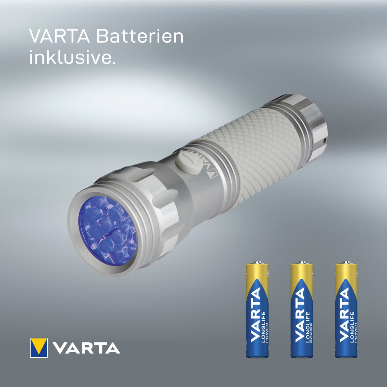 VARTA Taschenlampe »UV Licht« Set,  Leuchte macht Unsichtbares sichtbar Hygienehilfe mit Schwarzlicht