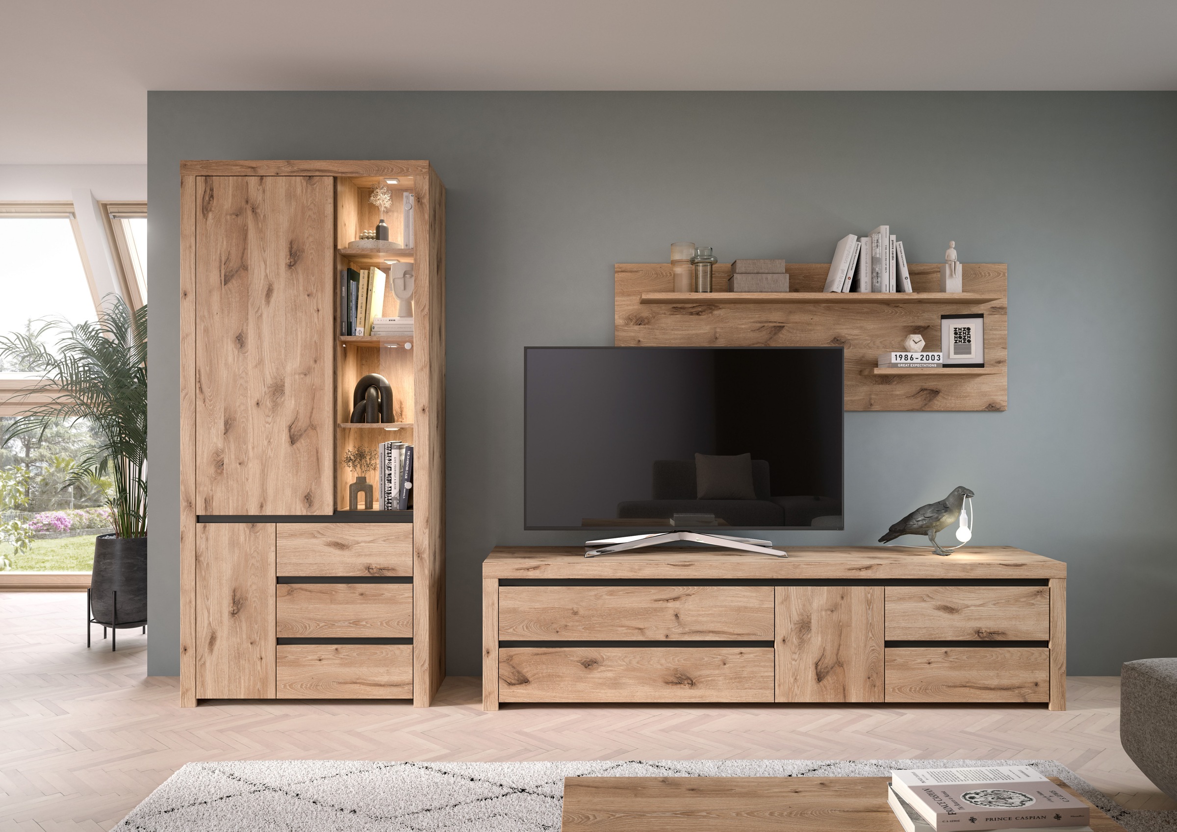 INOSIGN Wandboard »Silvestris, Breite 160 cm, 2 Ablageböden, inkl. Montagematerial«, (1 St.), Regal, Wandregal, Ablage, Wandpaneel, Ablageboard