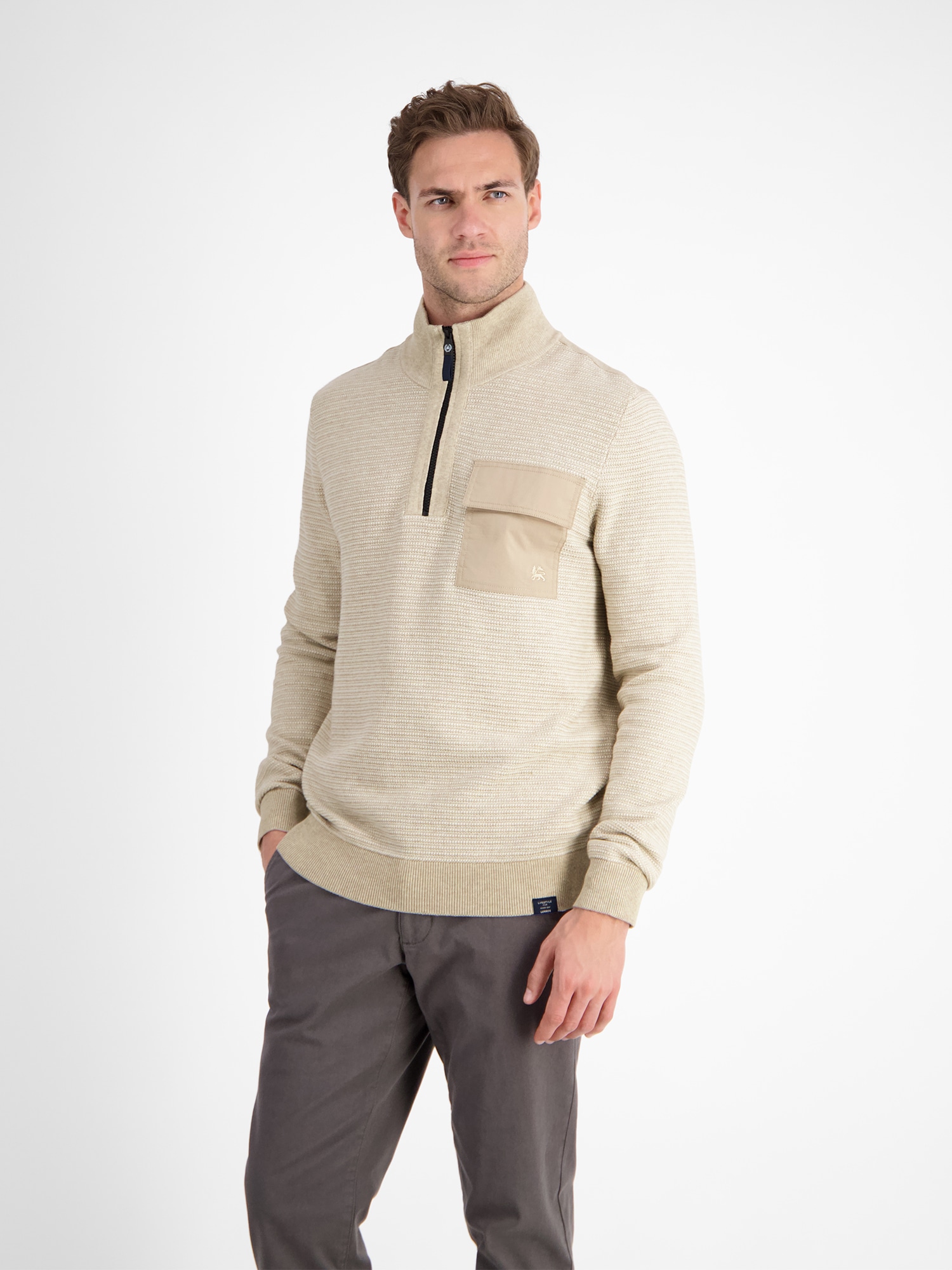 LERROS Strickpullover »LERROS Stricktroyer in Strukturstrick«