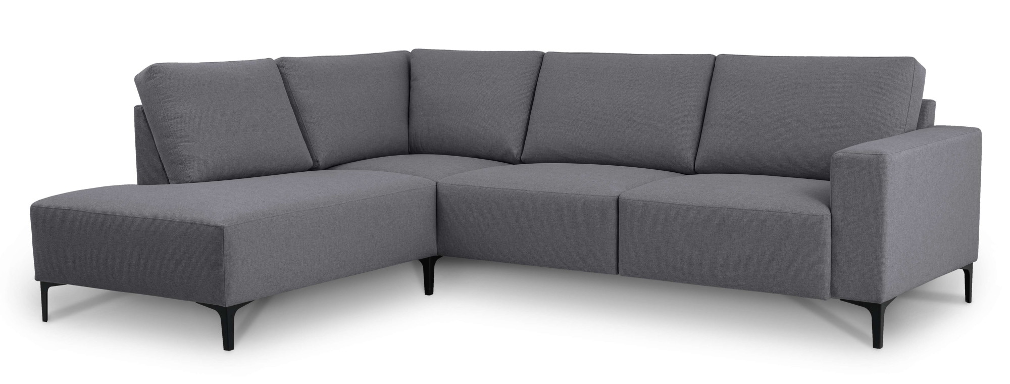 Home affaire Ecksofa »Tournon, L-Form, Breite 256 cm, Webstoff, Chenille«, Designsofa im nordischen Stil, Wellenunterfederung, Metallfüße