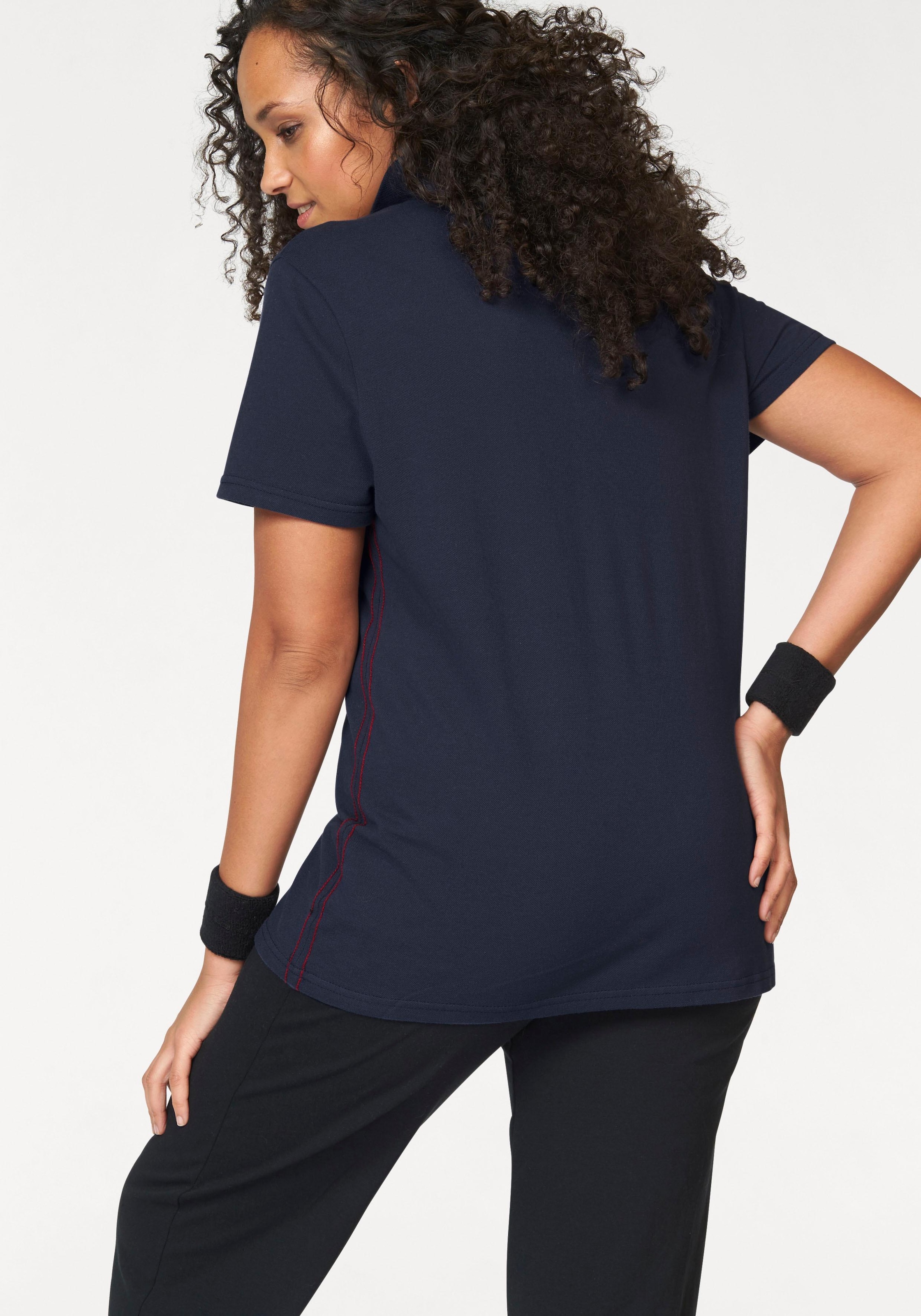 KangaROOS Poloshirt Kurzarm,  unifarben,  Polokragen,  aus Baumwolle, große Größen