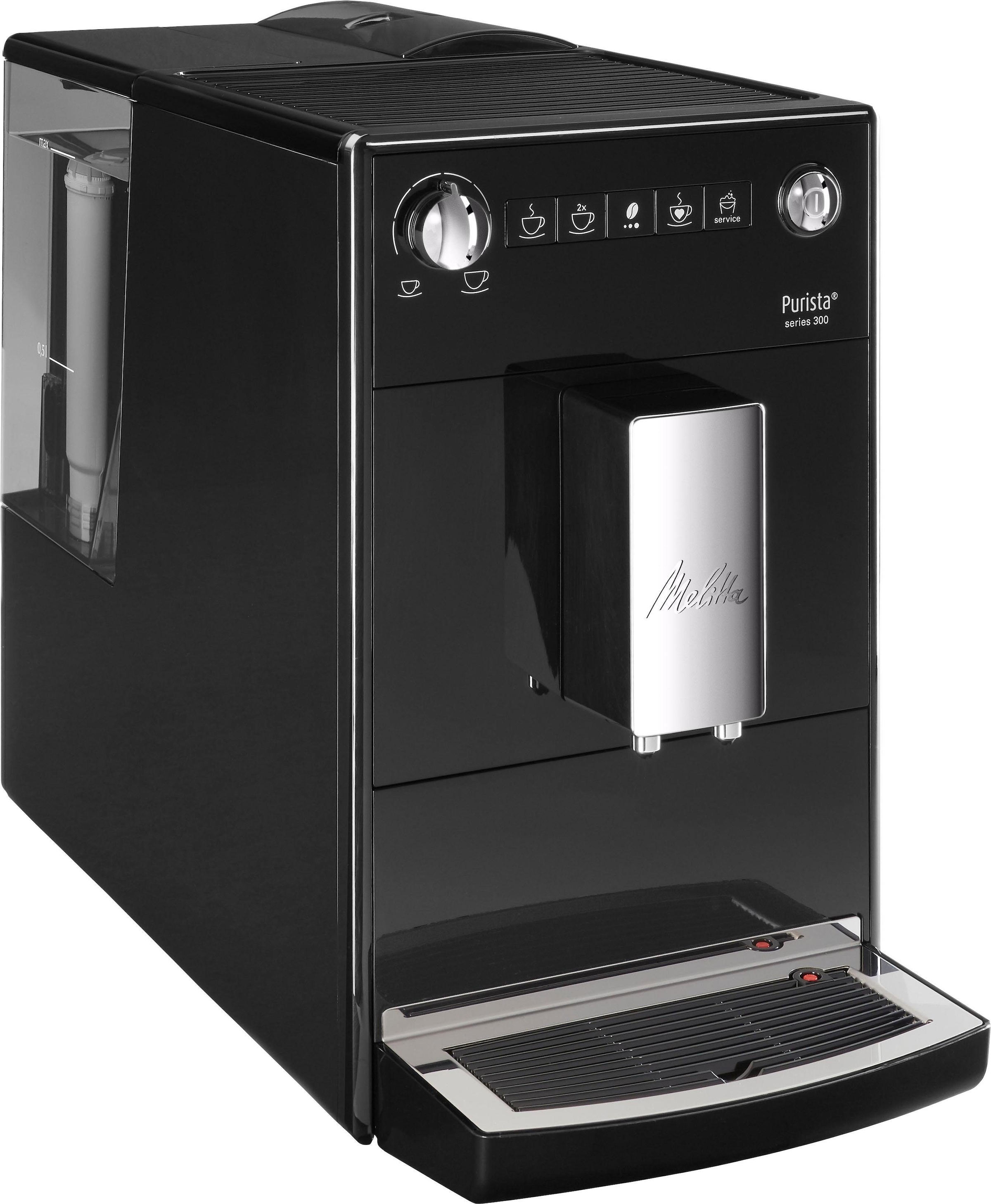 Melitta Kaffeevollautomat »Purista® F230-101, silber/schwarz«, Lieblingskaffee-Funktion, kompakt & extra leise