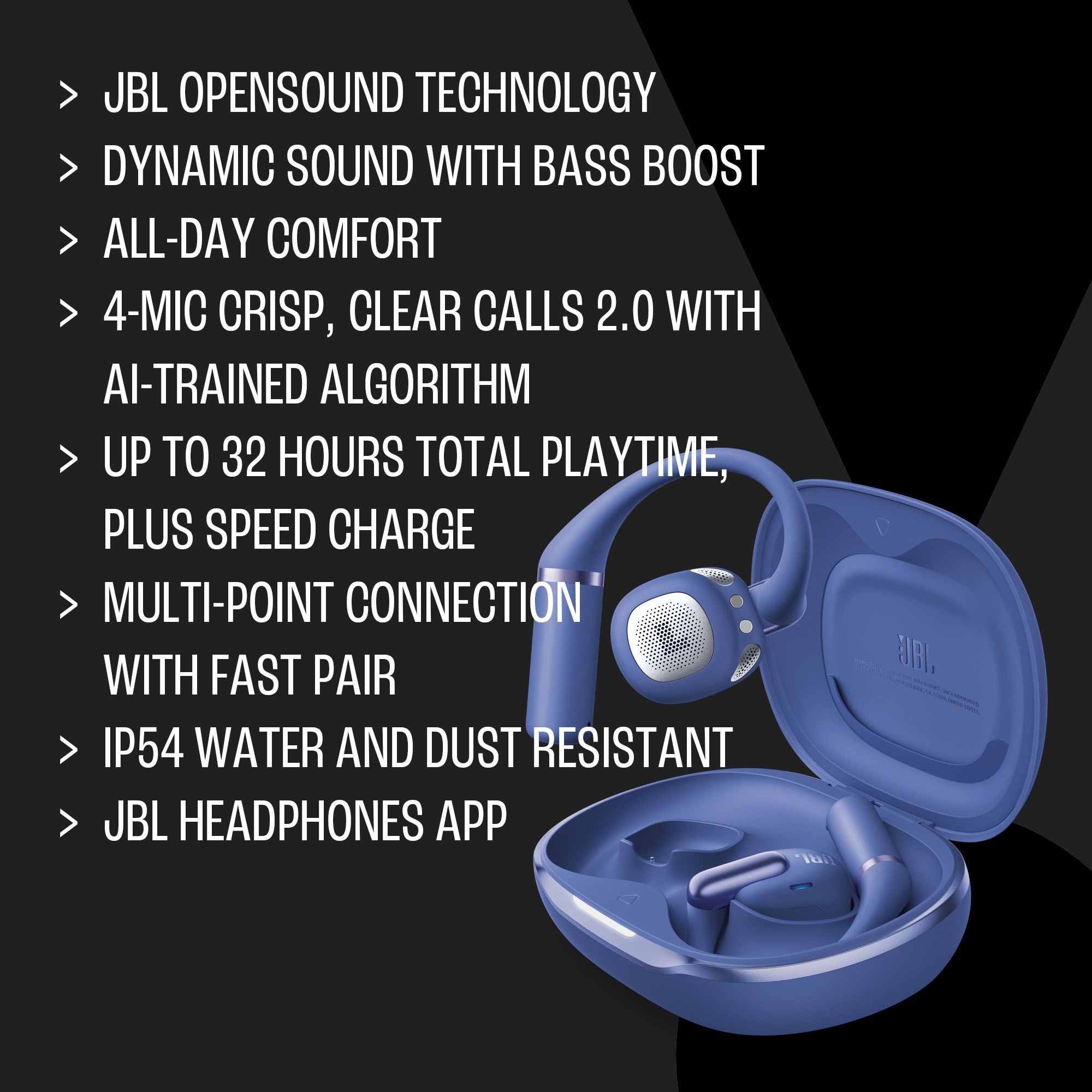 JBL Open-Ear-Kopfhörer »Sense Pro« A2DP Bluetooth Freisprechfunktion