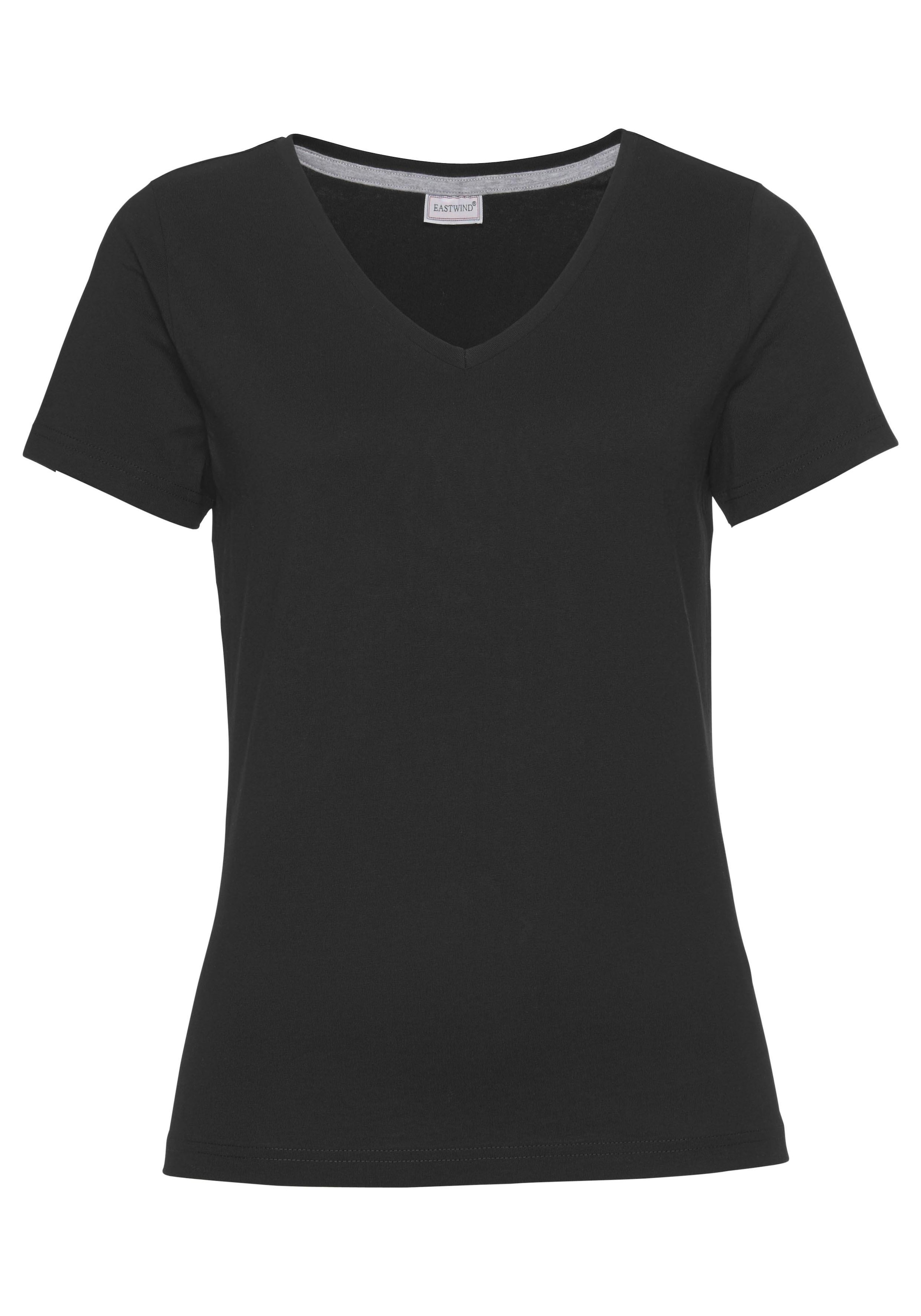 Eastwind T-Shirt, (Packung, 3 tlg., 3er-Pack), Kurzarm, figurumspielend, aus Baumwolle, im 3er-Pack