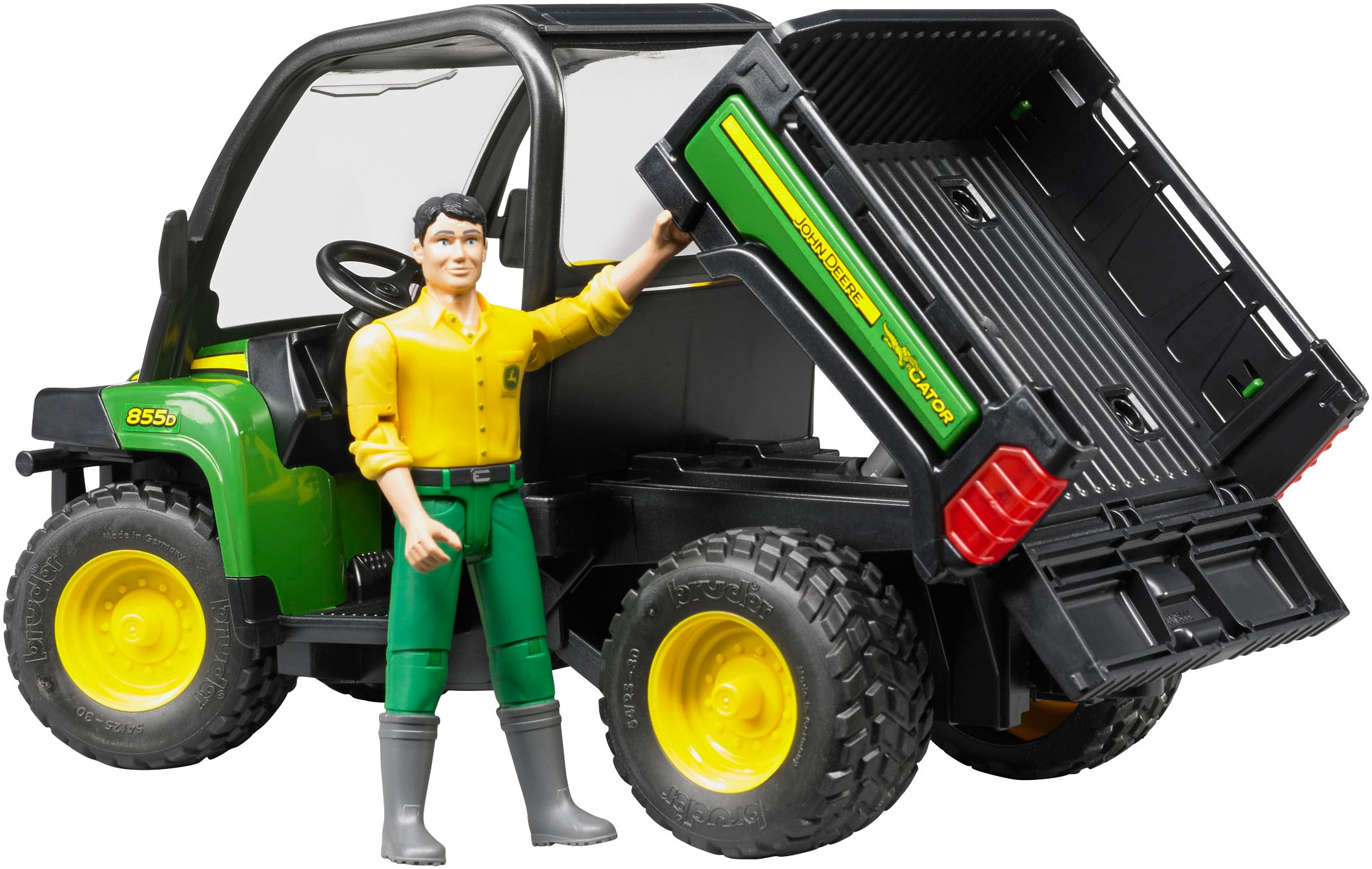 Bruder® Spielzeug-Auto »John Deere Gator XUV 855D mit Fahrer (02490)« Made in Europe