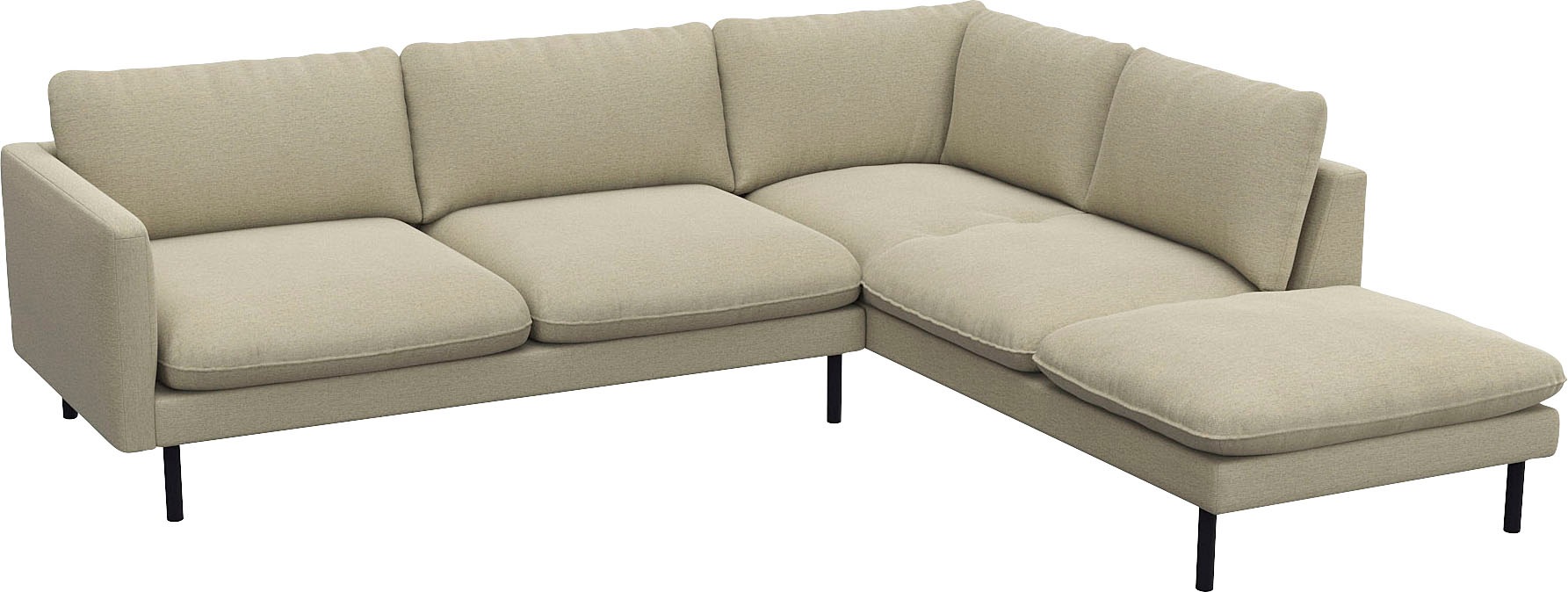 FLEXLUX Ecksofa »Bolzano Designsofa, bequem durch Kaltschaum im Sitz, L-For günstig online kaufen