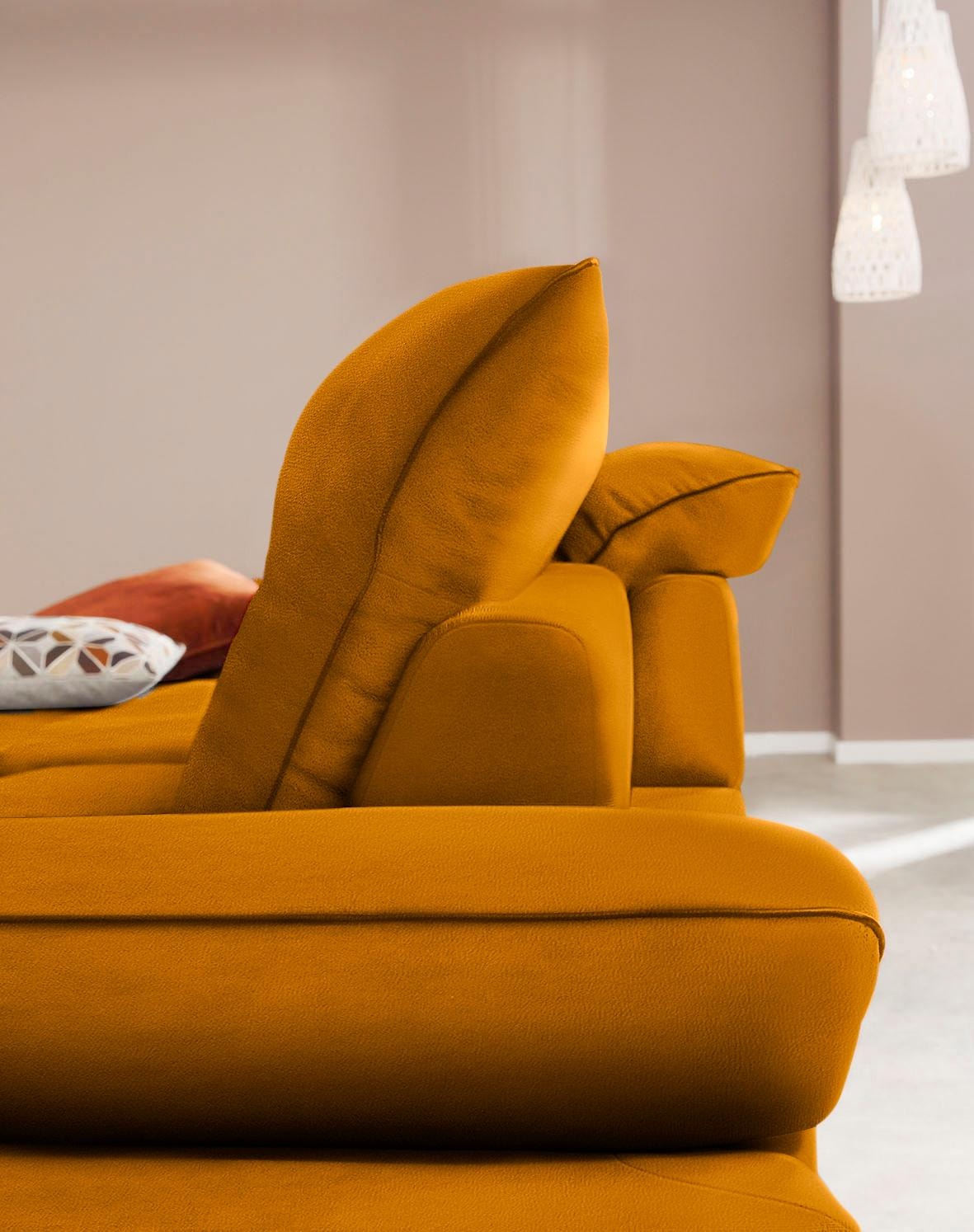 W.SCHILLIG Ecksofa »enjoy&MORE, Designsofa, elegant und bequem, L-Form«, Sitztiefenverstellung, Füße schwarz pulverbeschichtet, Breite 294 cm