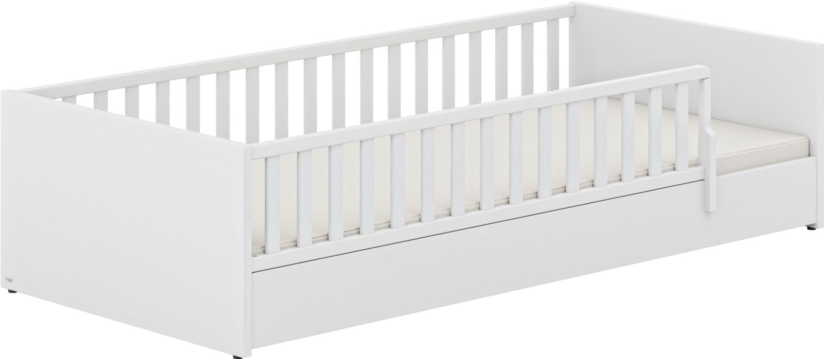 PAIDI Kinderbett »LITTLE FLO, vom Baby bis zum Teeni, in mehreren Farben und Breiten«, (Breite/Länge: 90x200cm + 120X200cm +140x200cm), umbaubar zum Kinder- oder Jugendbett, Bodenbett auch als Sofa nutzbar