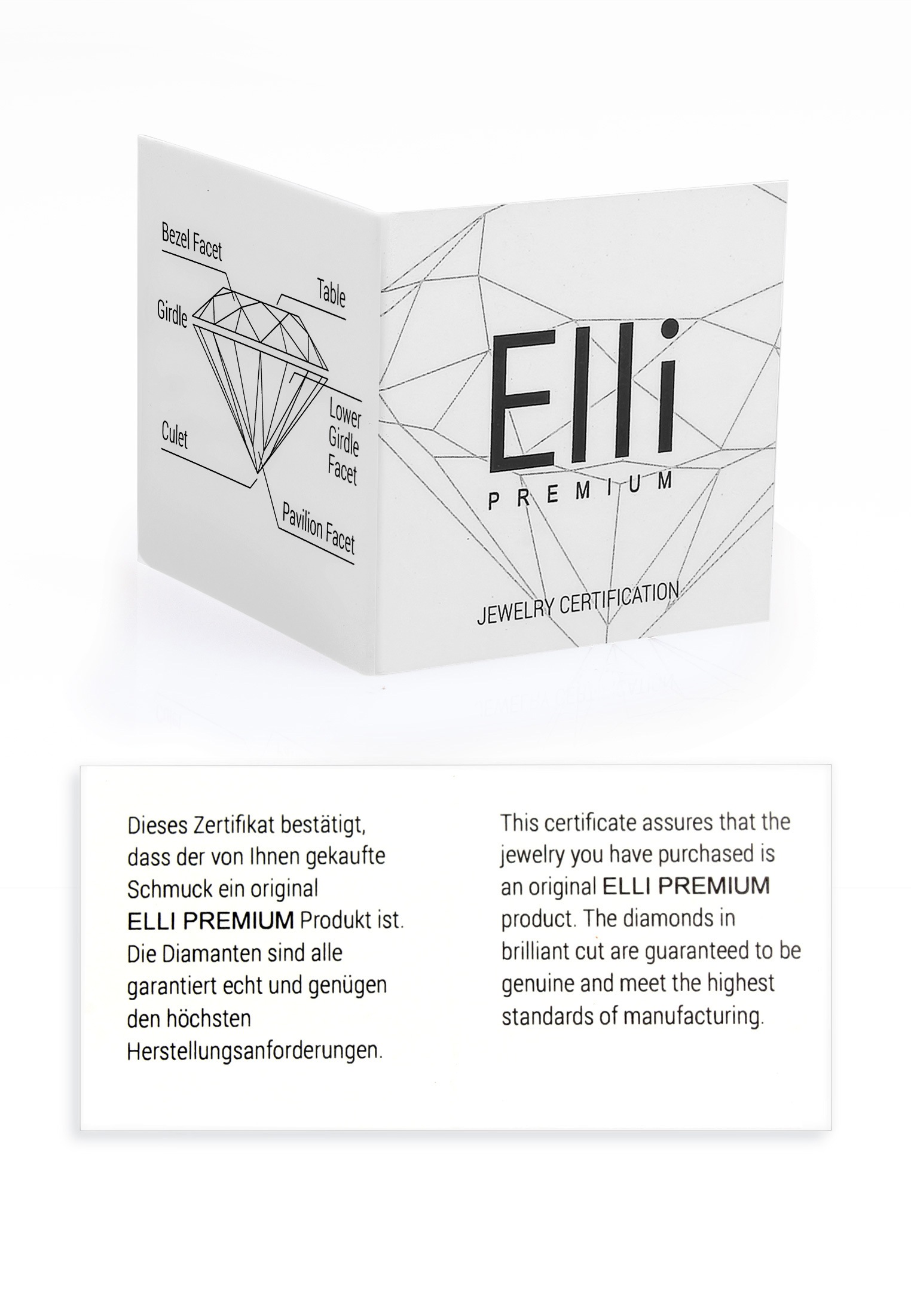6. Bild von Elli DIAMONDS Collierkettchen »Kreis Solitär Rund Diamant (0.03 ct.) 925 Silber«