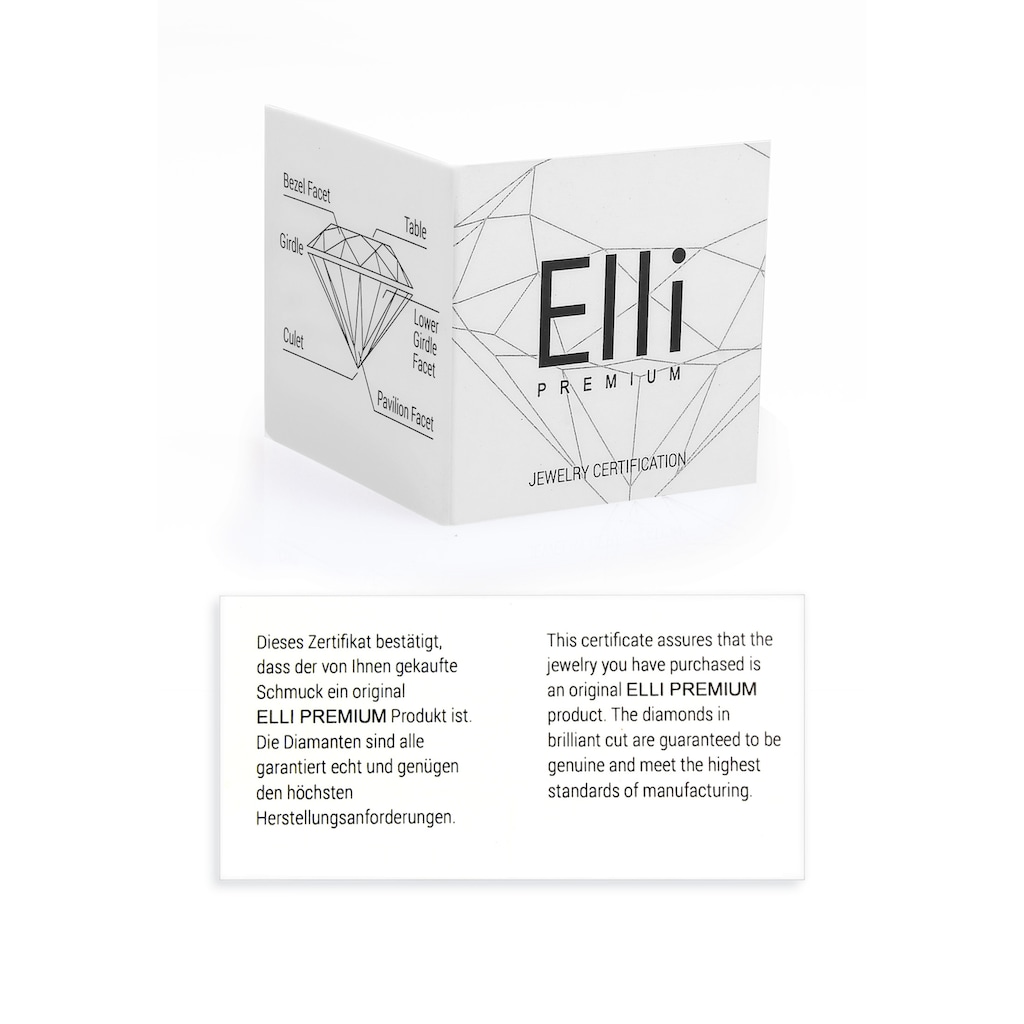 Elli DIAMONDS Collierkettchen »Süßwasserzuchtperle Diamant (0.04 ct.) 925 Silber«