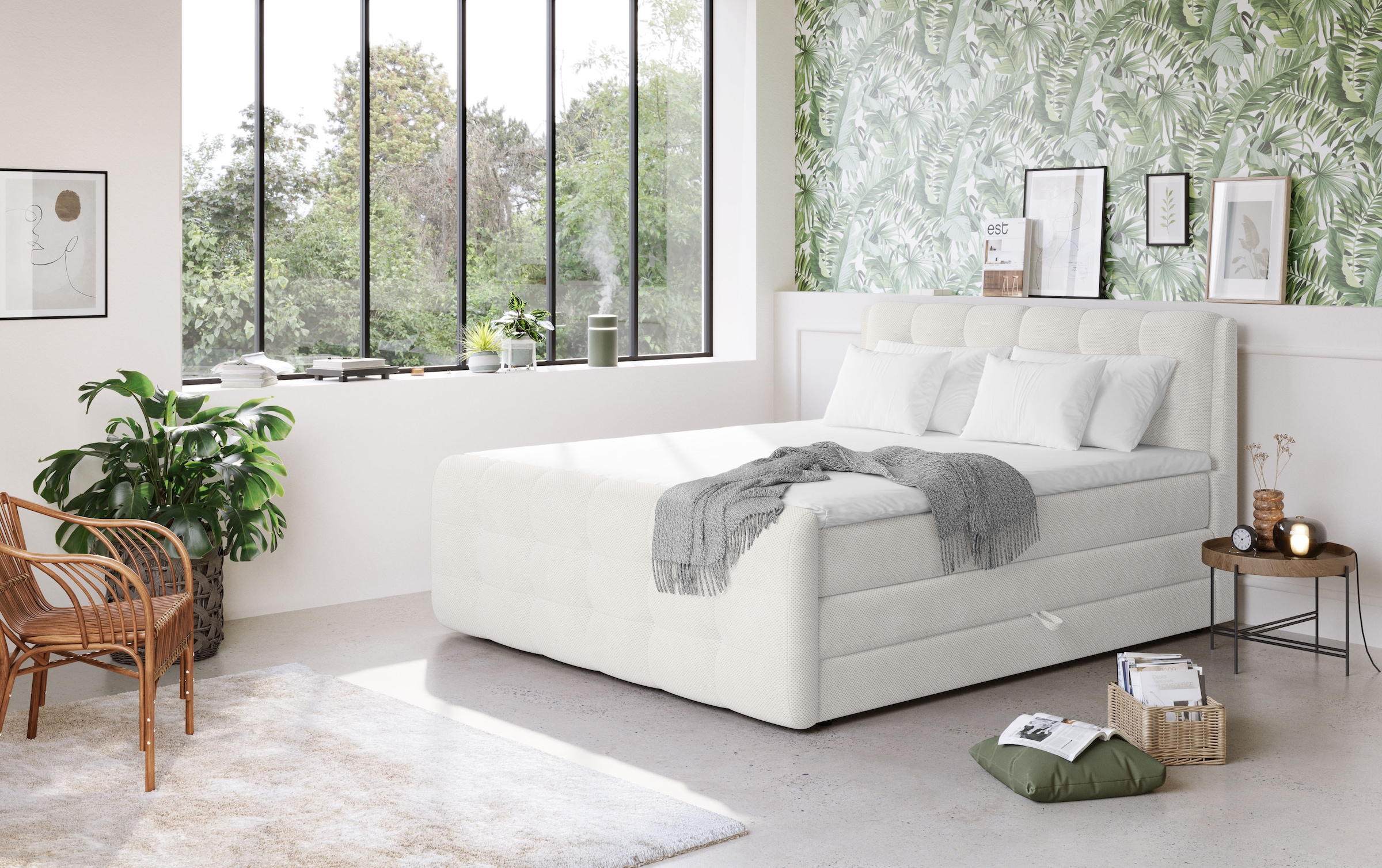 COTTA Boxspringbett »Fort mit Bettkasten, inkl. Topper«, erhältlich in verschiedenen Breiten (160cm, 180cm & 200cm)