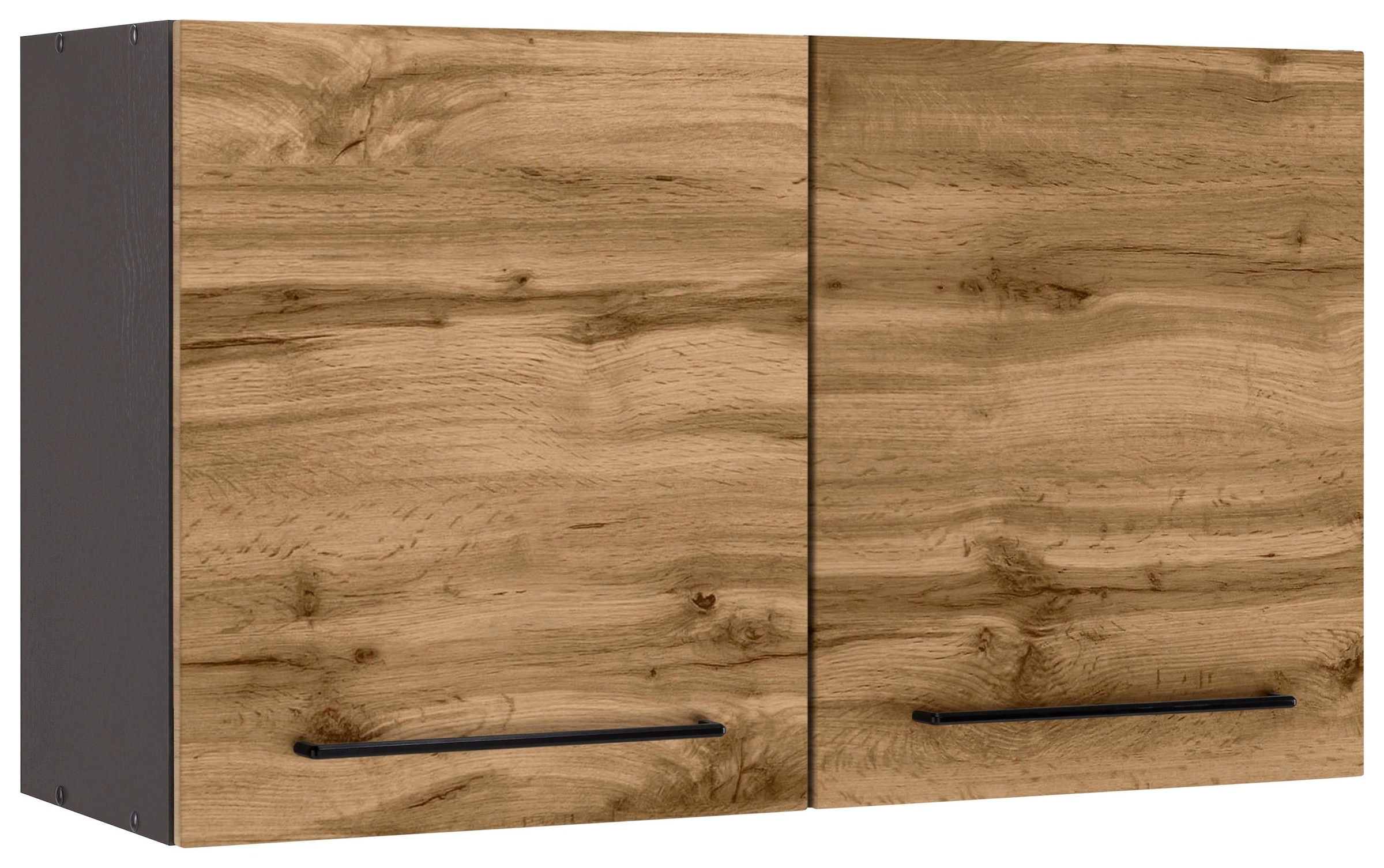 KOCHSTATION Hängeschrank »KS-Tulsa«, 100 cm breit, 57 cm hoch, 2 Türen, schwarzer Metallgriff, MDF Front