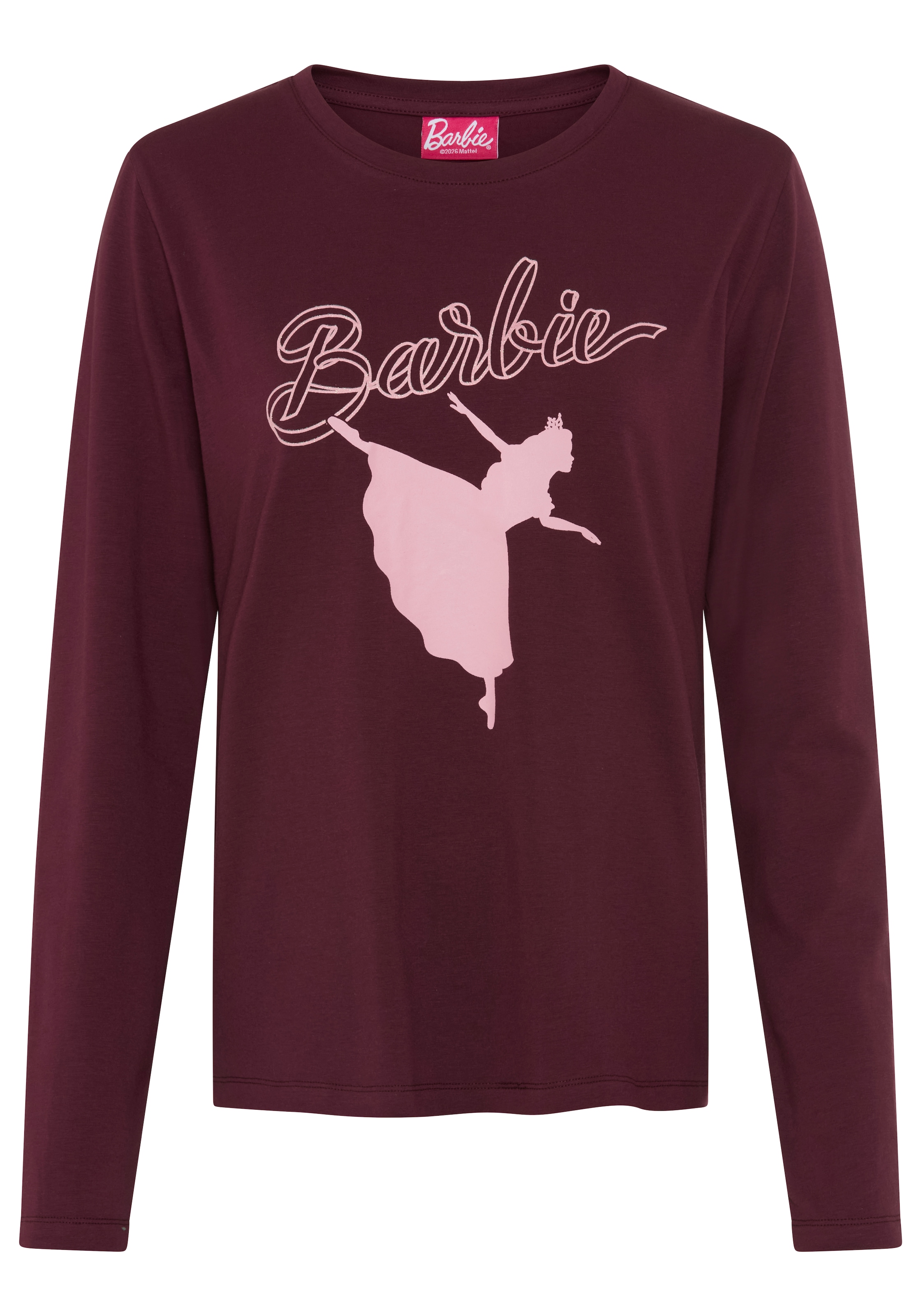 Laura Scott Langarmshirt »BARBIE Glitzerdruck Shirt, Mama&Me Style, Mattel« BARBIE Nussknacker Style, Mini-Me