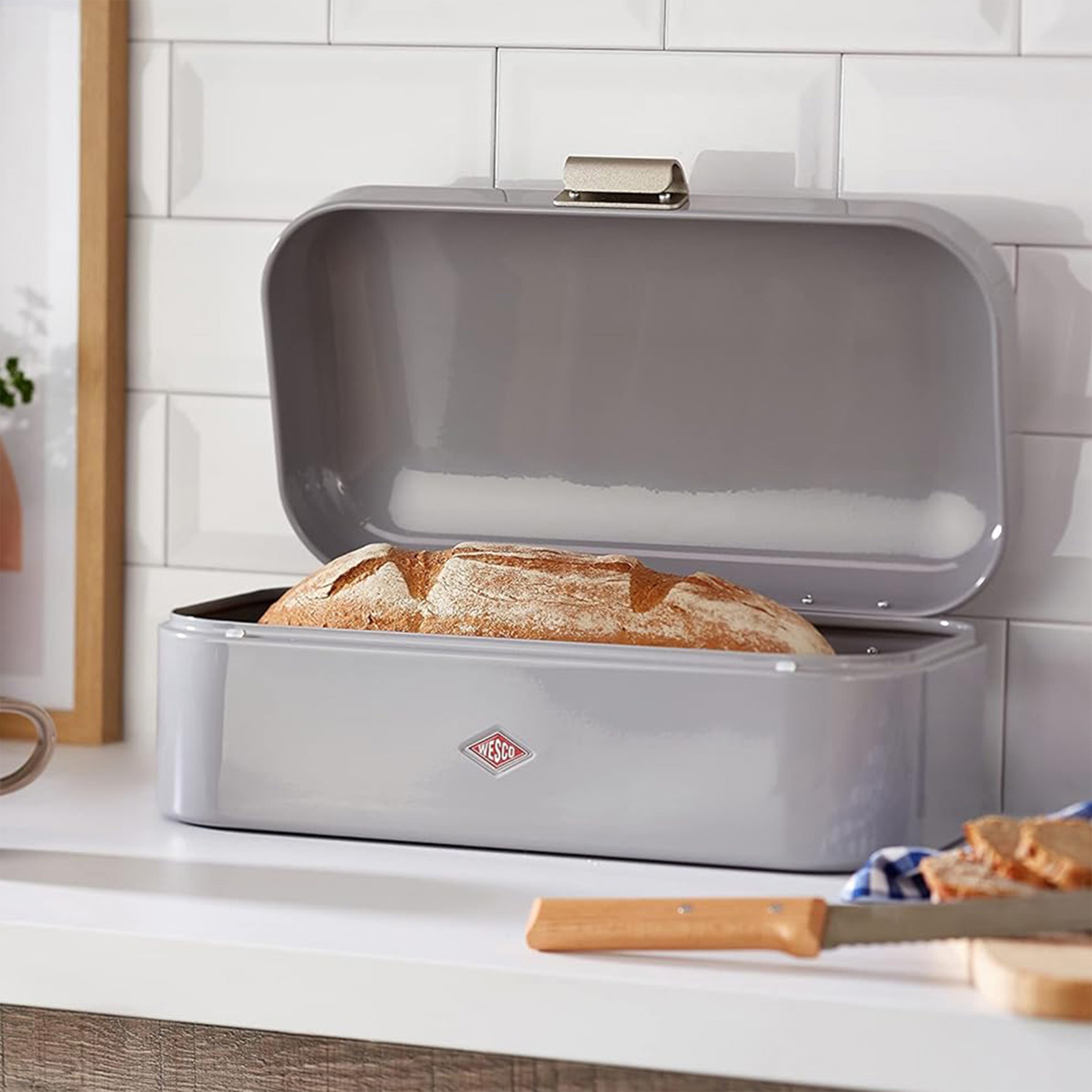 WESCO Brotkasten »Grandy«, (1 tlg.), Metallscharniere/Gummistopper Deckel+B günstig online kaufen
